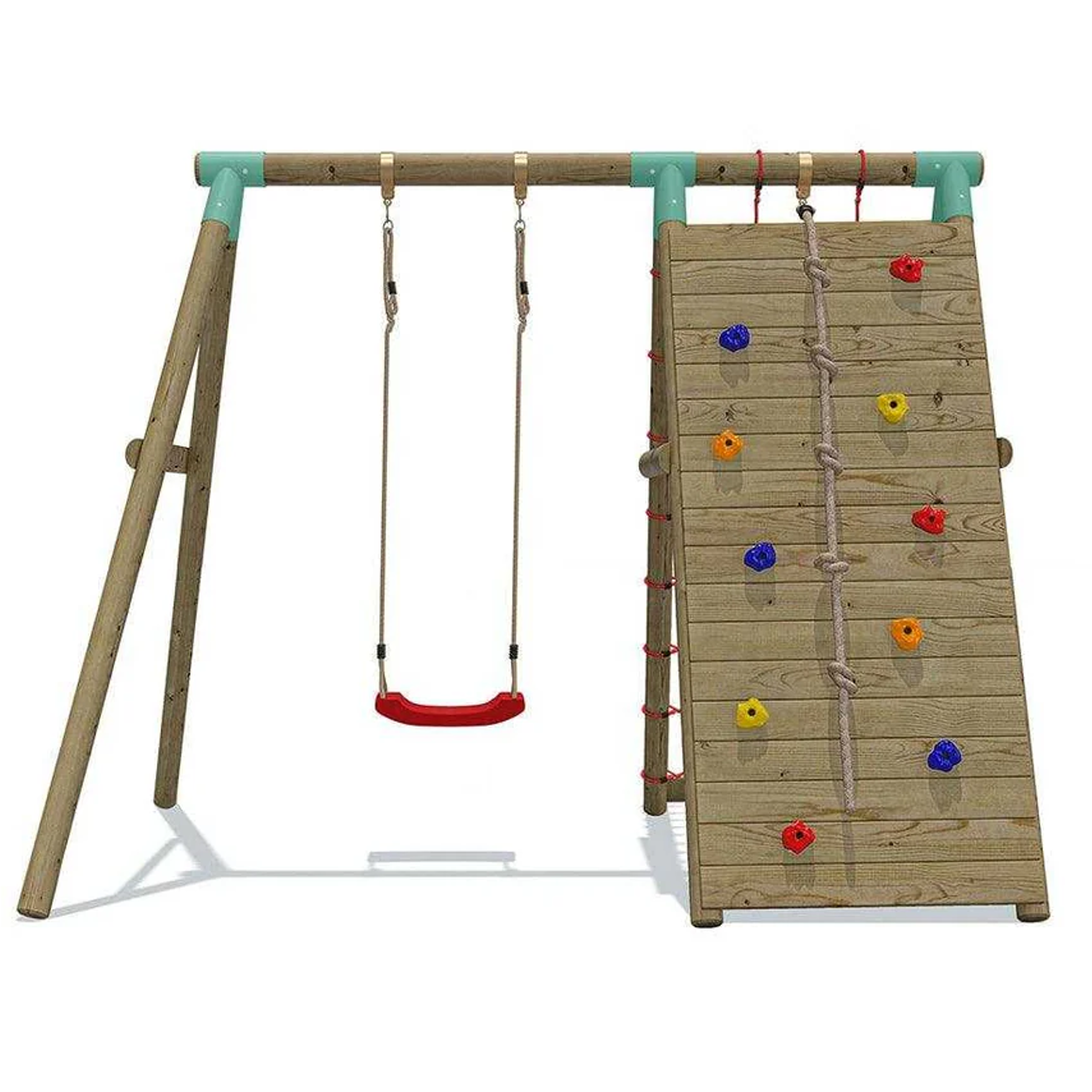 Wild Aussie Wooden Climber Swing Set