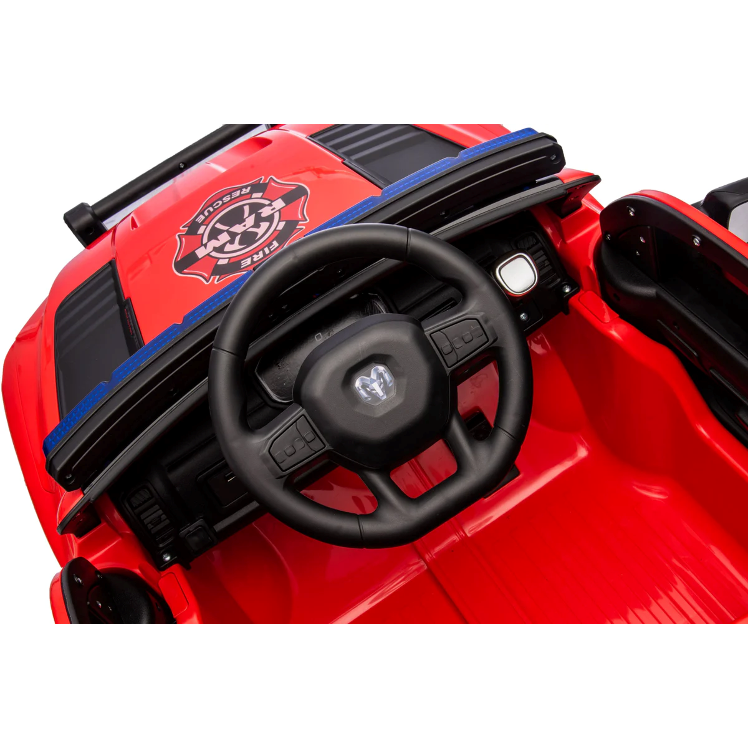 24v Licensed Dodge Ram Fire Truck Official Ride On 4x4