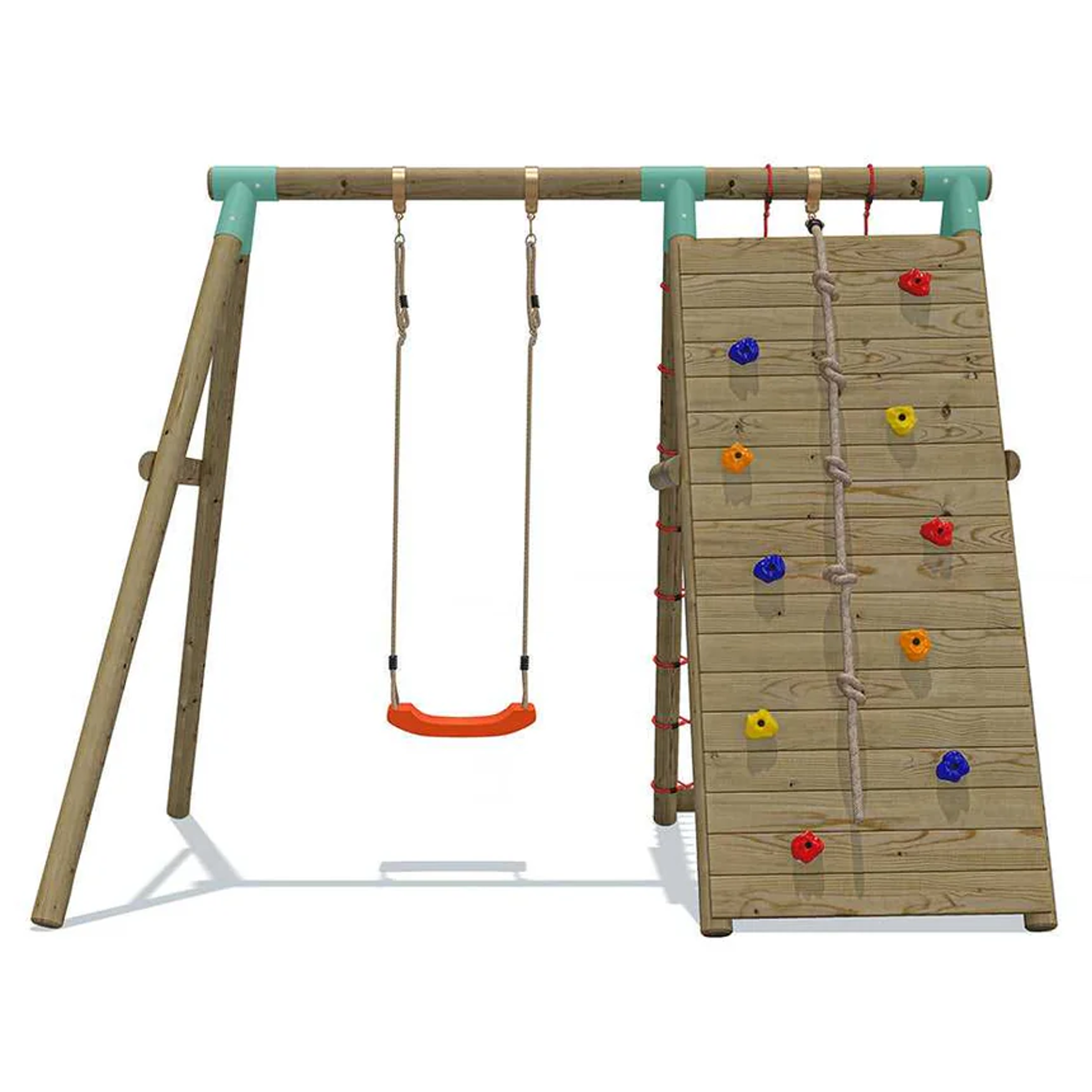 Wild Aussie Wooden Climber Swing Set