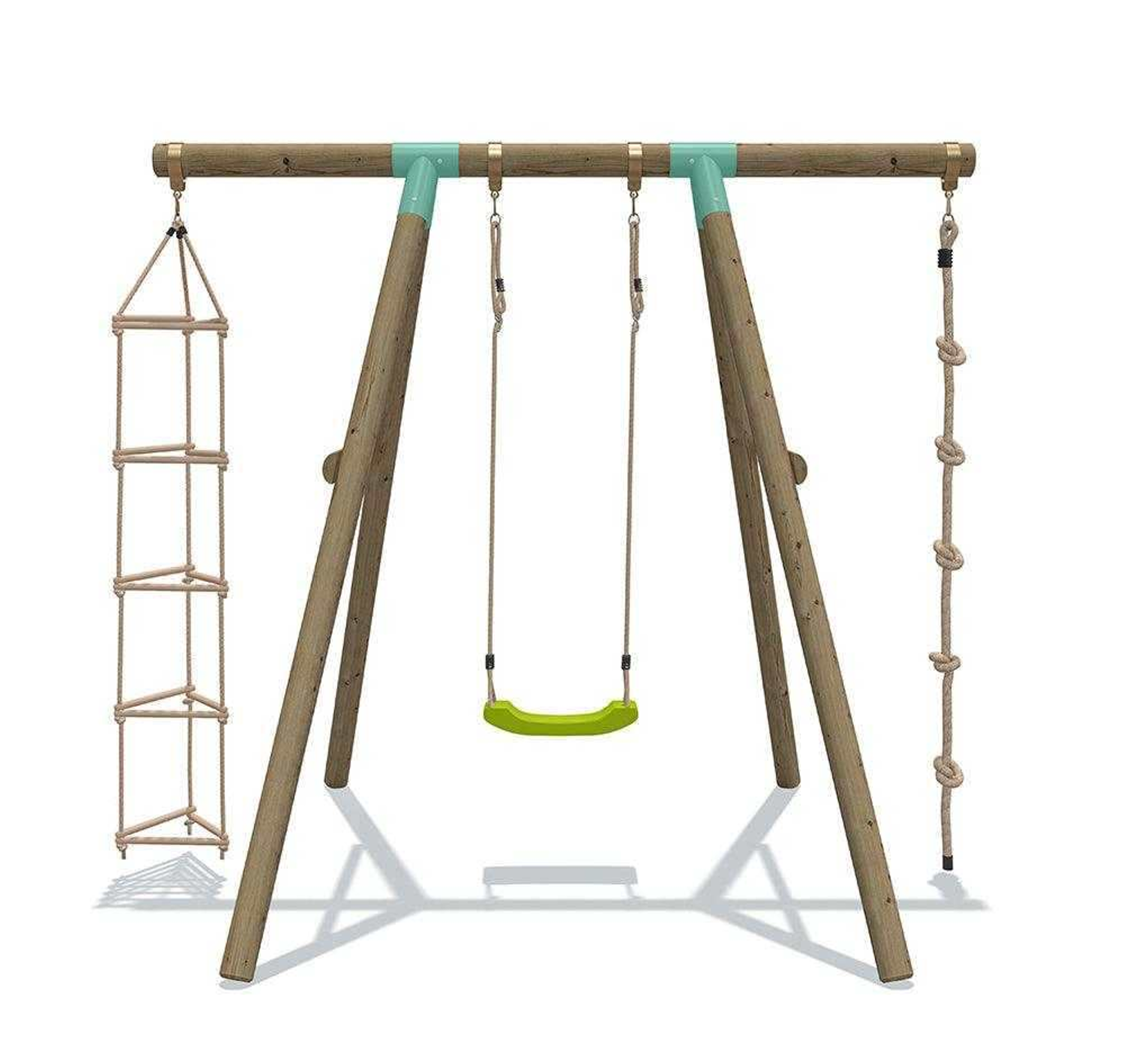 Wild Aussie 3 in 1 Wooden Swing Set