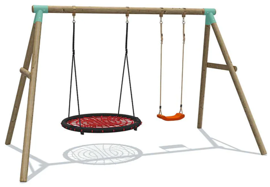 Wild Aussie 120cm Round Nest with Swing Seat
