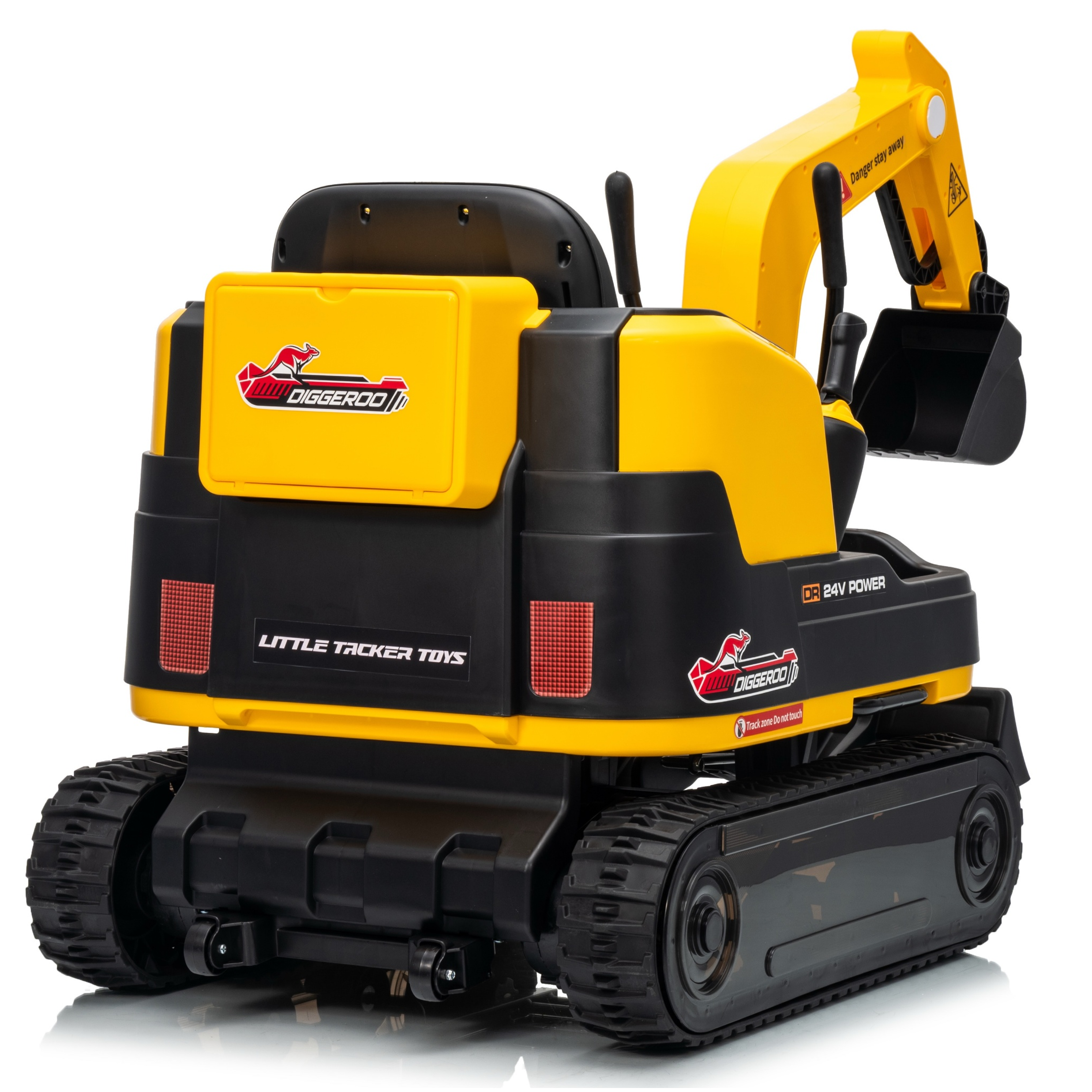 Diggeroo 24v Digger Excavator Ride On With Front Arm & Bucket Shovel