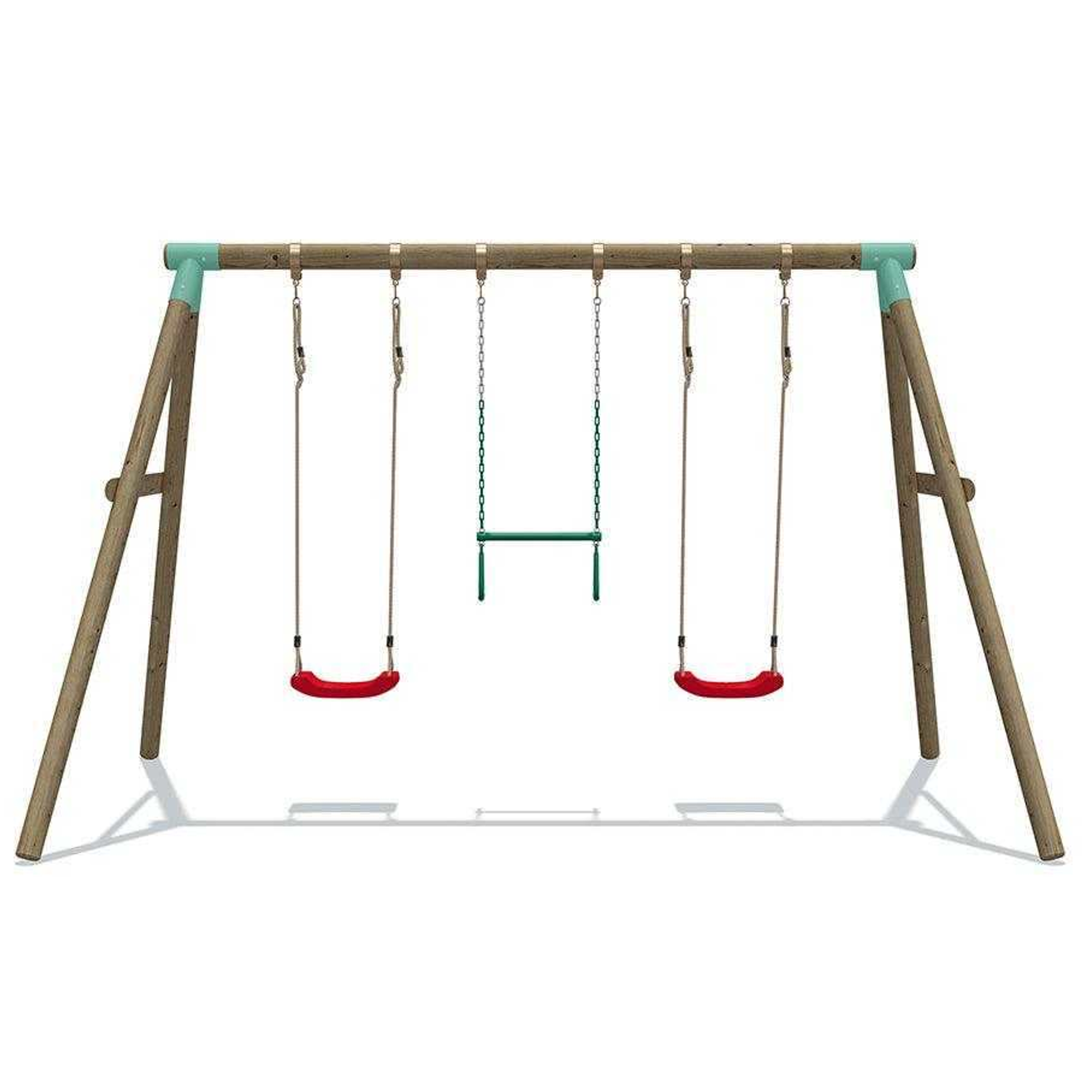 Wild Aussie Triple Wooden Swing & Trapeze Bar Set