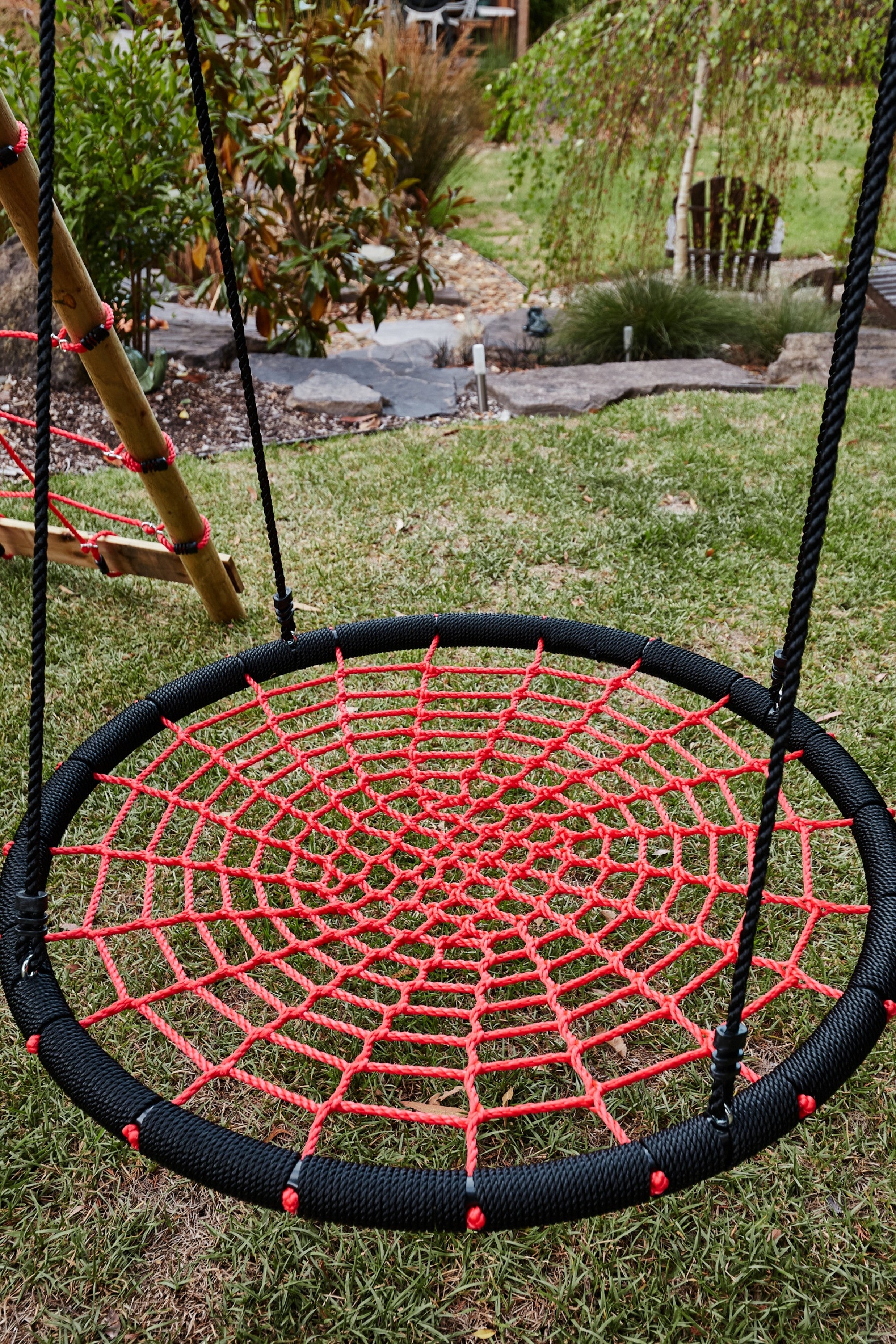 Wild Aussie Wooden Climber & 120cm Nest Swing Set