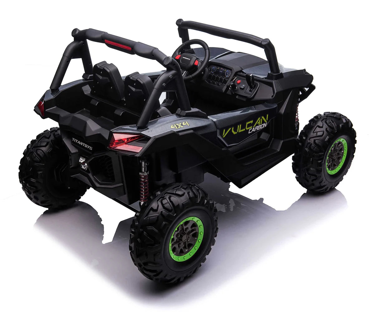 24v Carbon ride on buggy, black and lime green