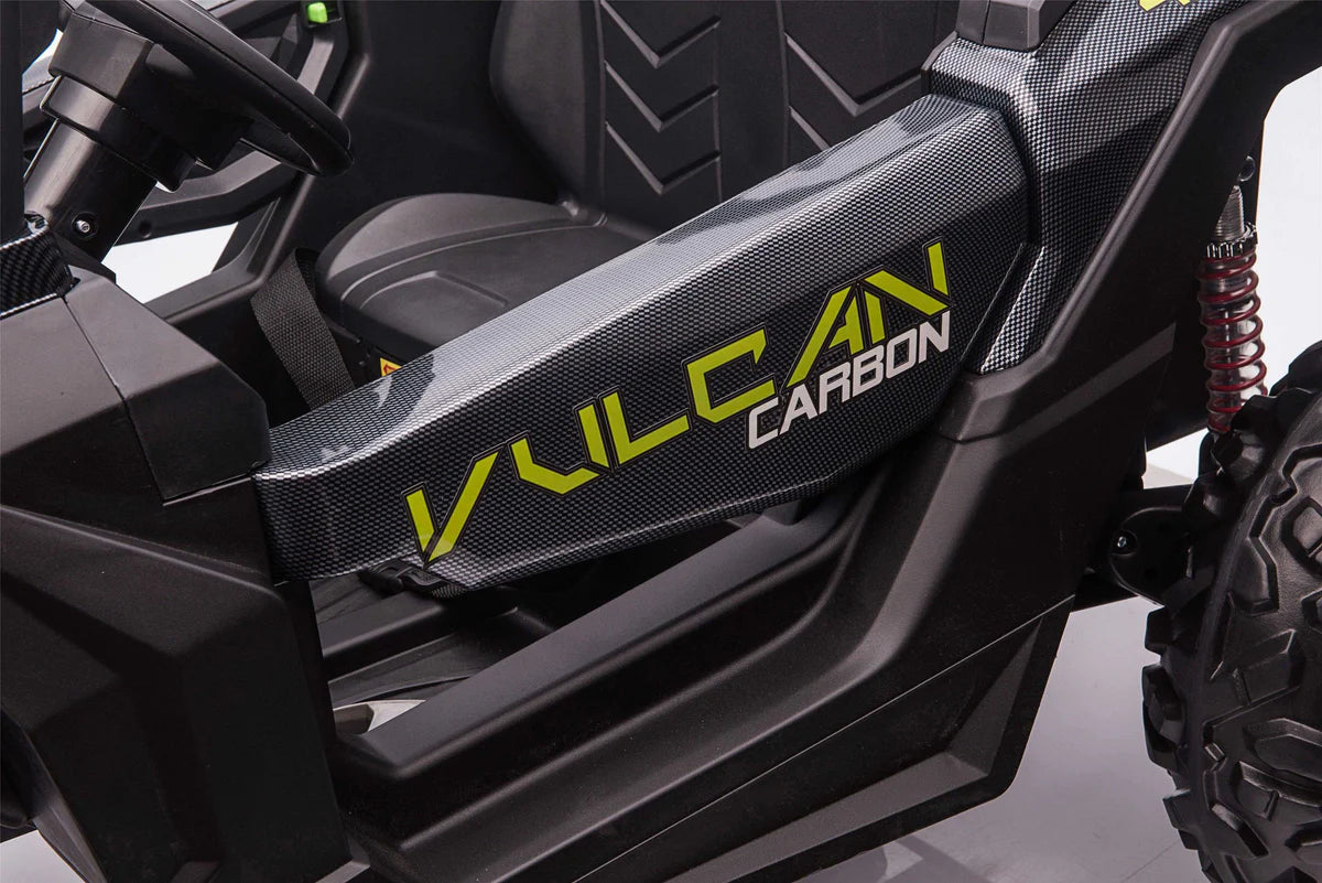 24v Carbon ride on buggy, black and lime green