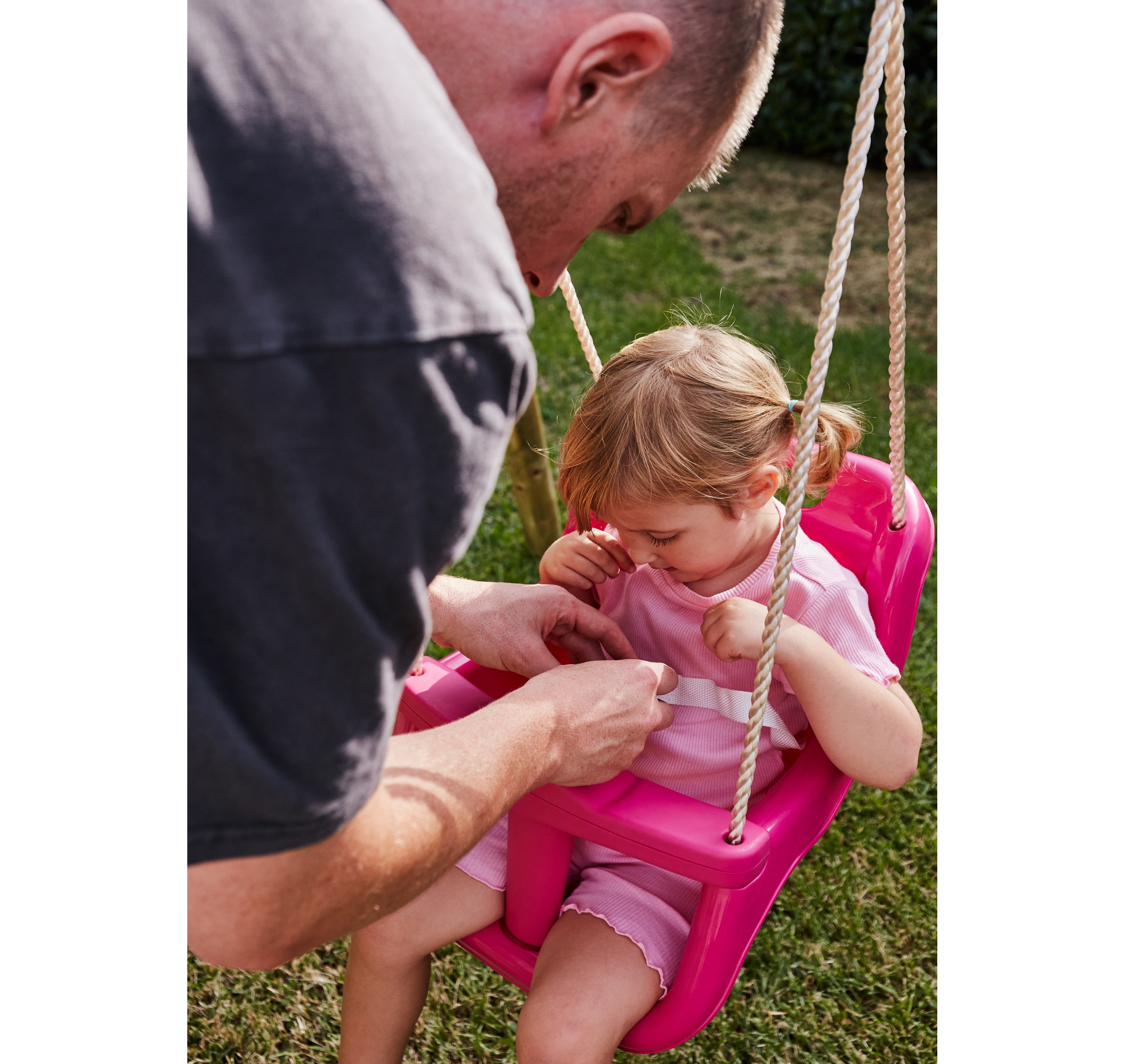 Wild Aussie Wooden Double Swing Set With Baby Seat