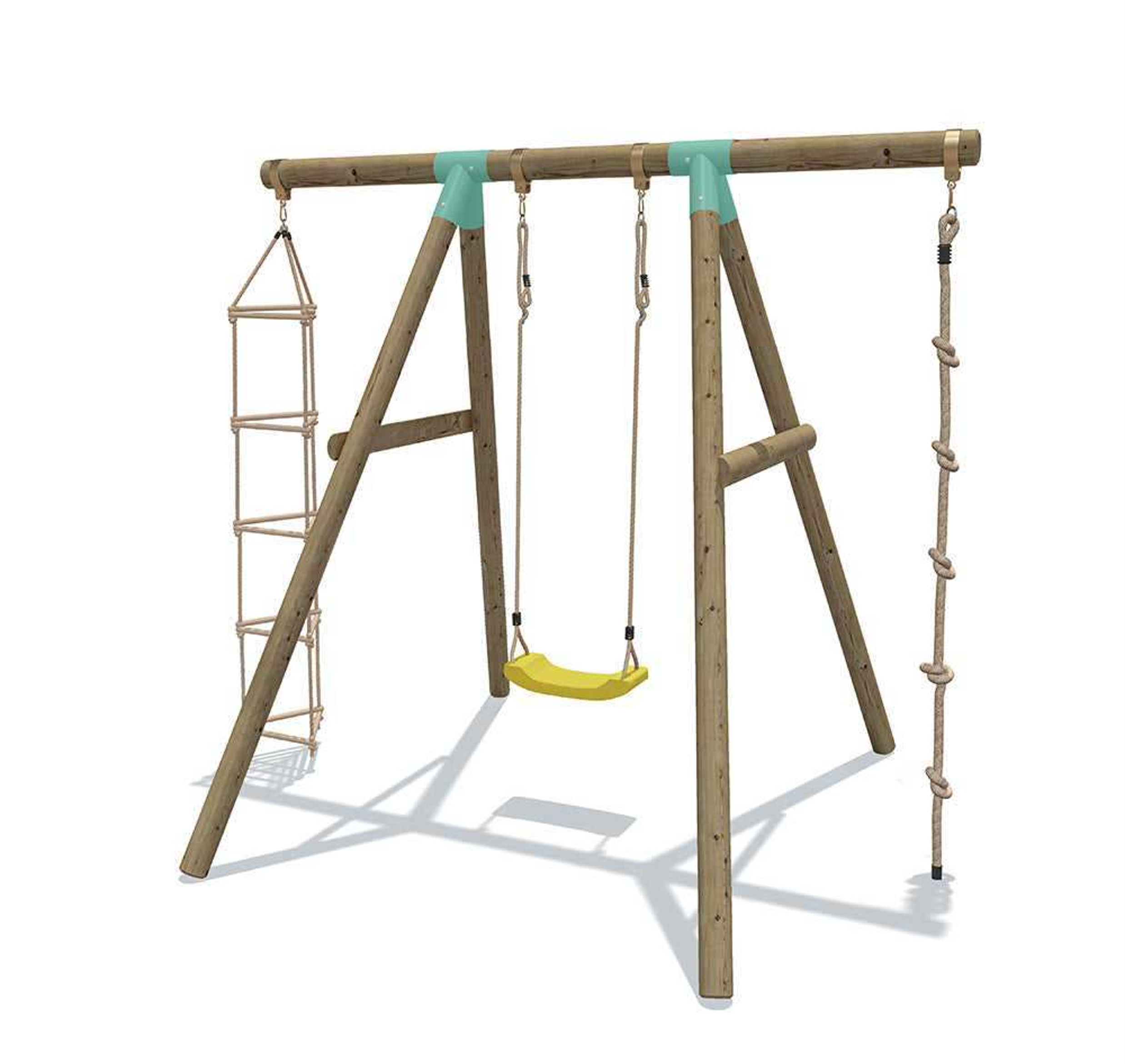 Wild Aussie 3 in 1 Wooden Swing Set