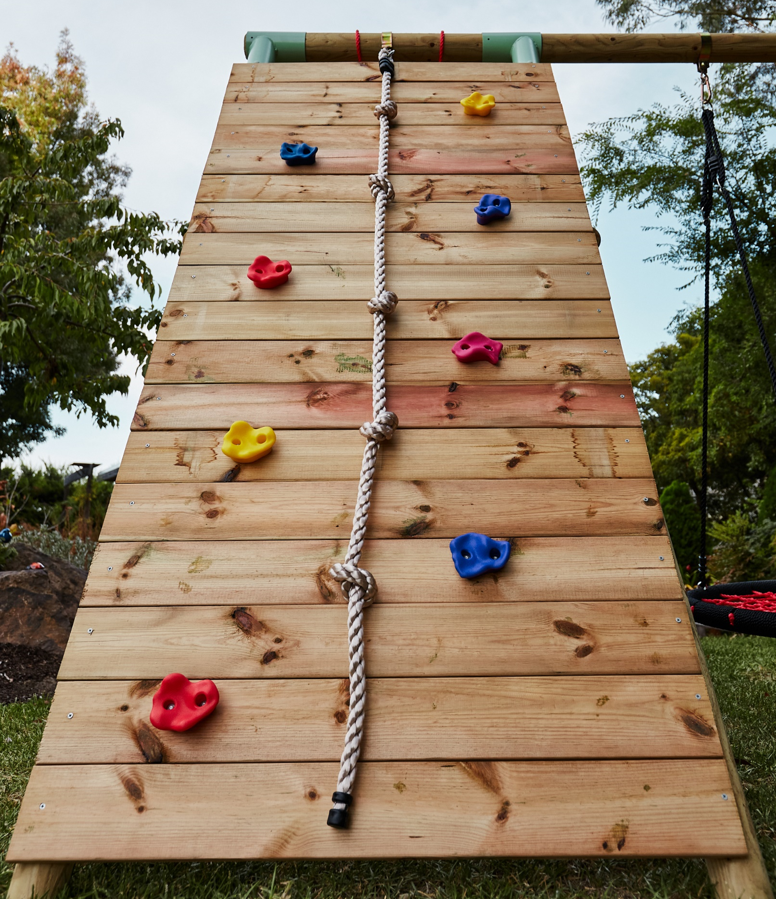 Wild Aussie Wooden Climber Swing Set