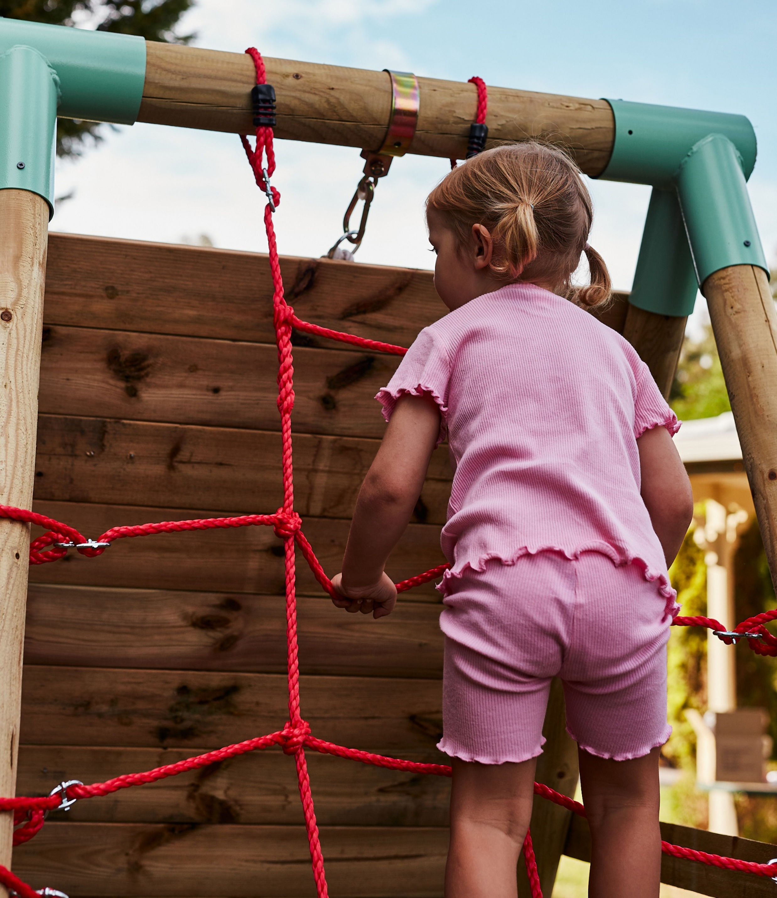Wild Aussie Wooden Climber Swing Set