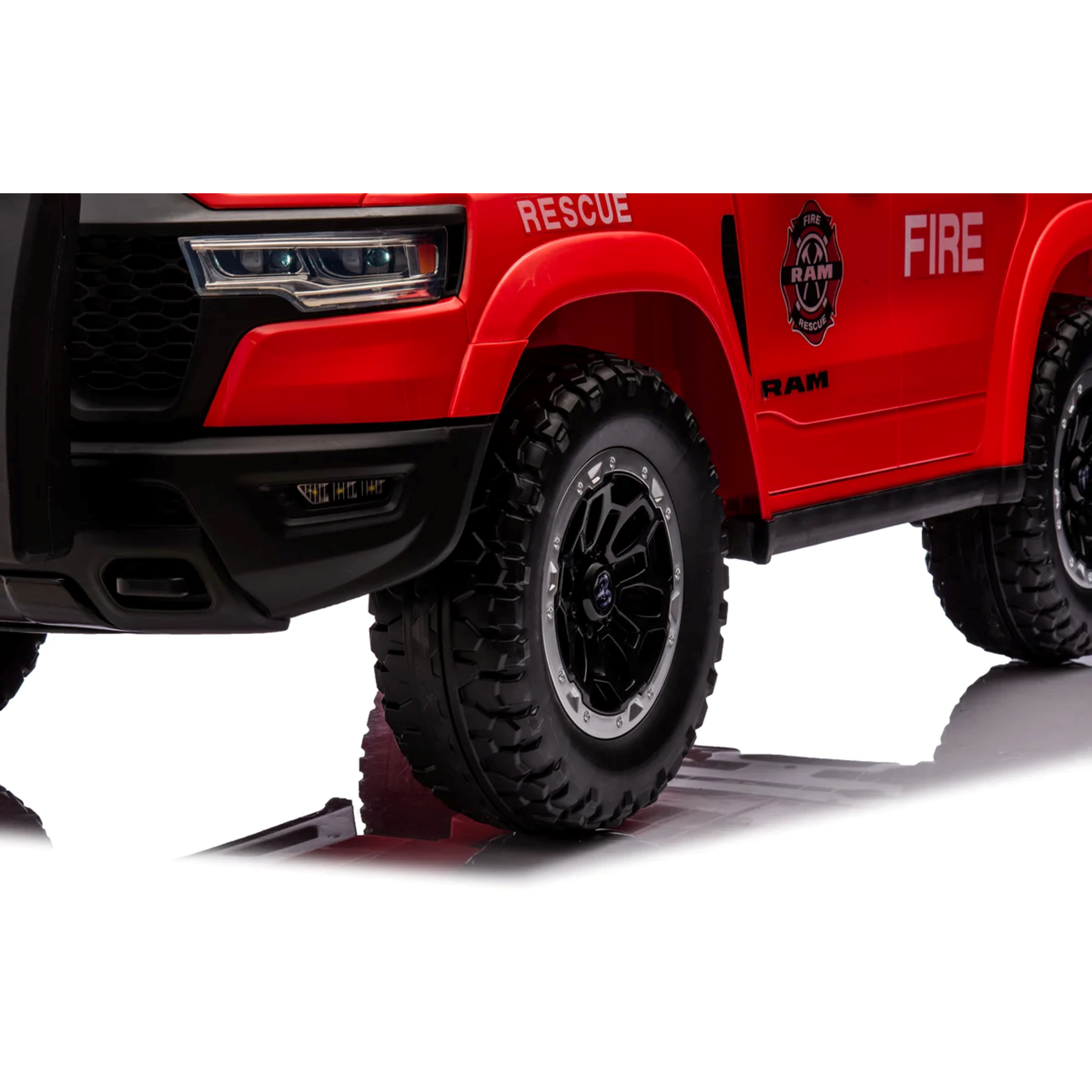24v Licensed Dodge Ram Fire Truck Official Ride On 4x4