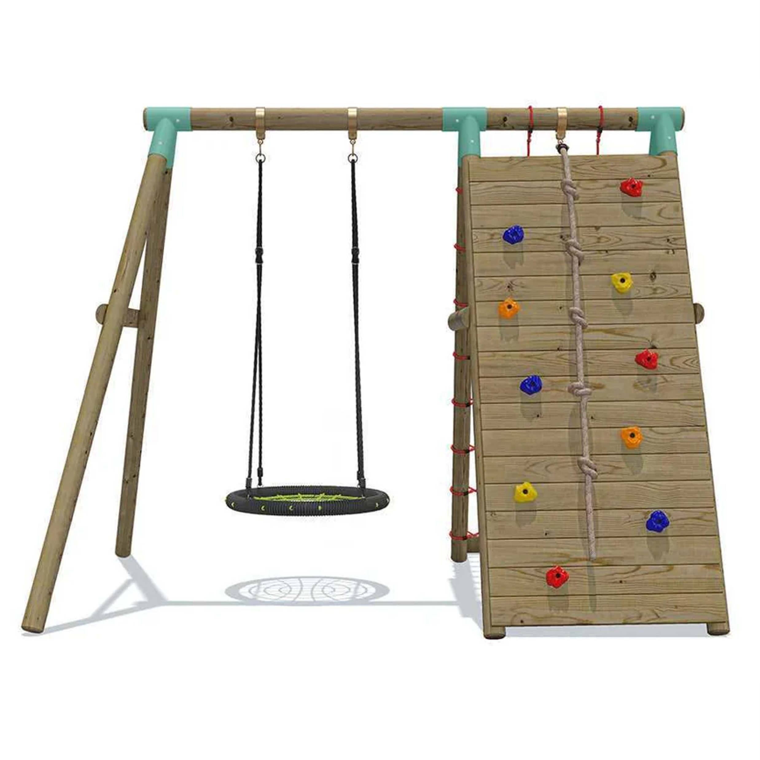 Wild Aussie Wooden Climber & 65cm Nest Swing Set