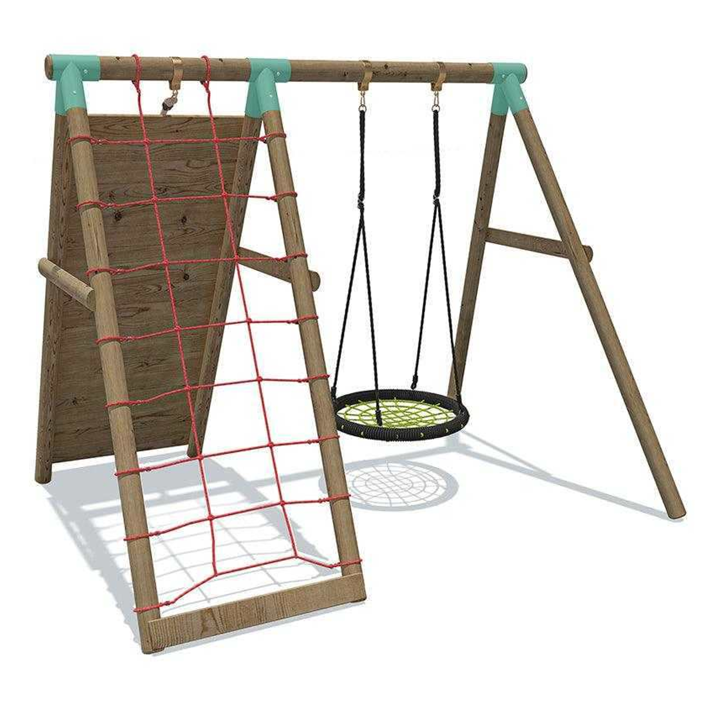Wild Aussie Wooden Climber & 65cm Nest Swing Set