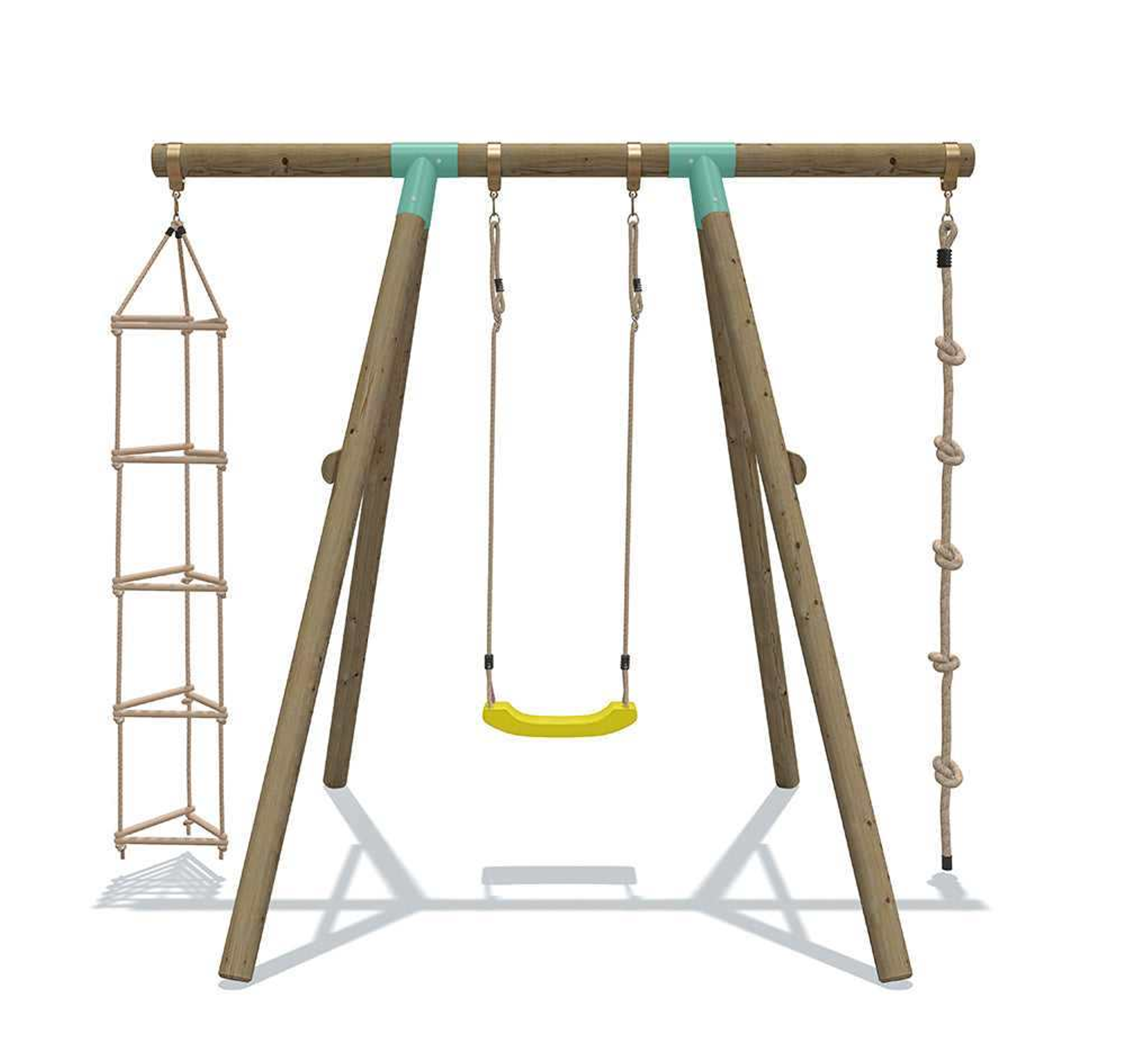 Wild Aussie 3 in 1 Wooden Swing Set
