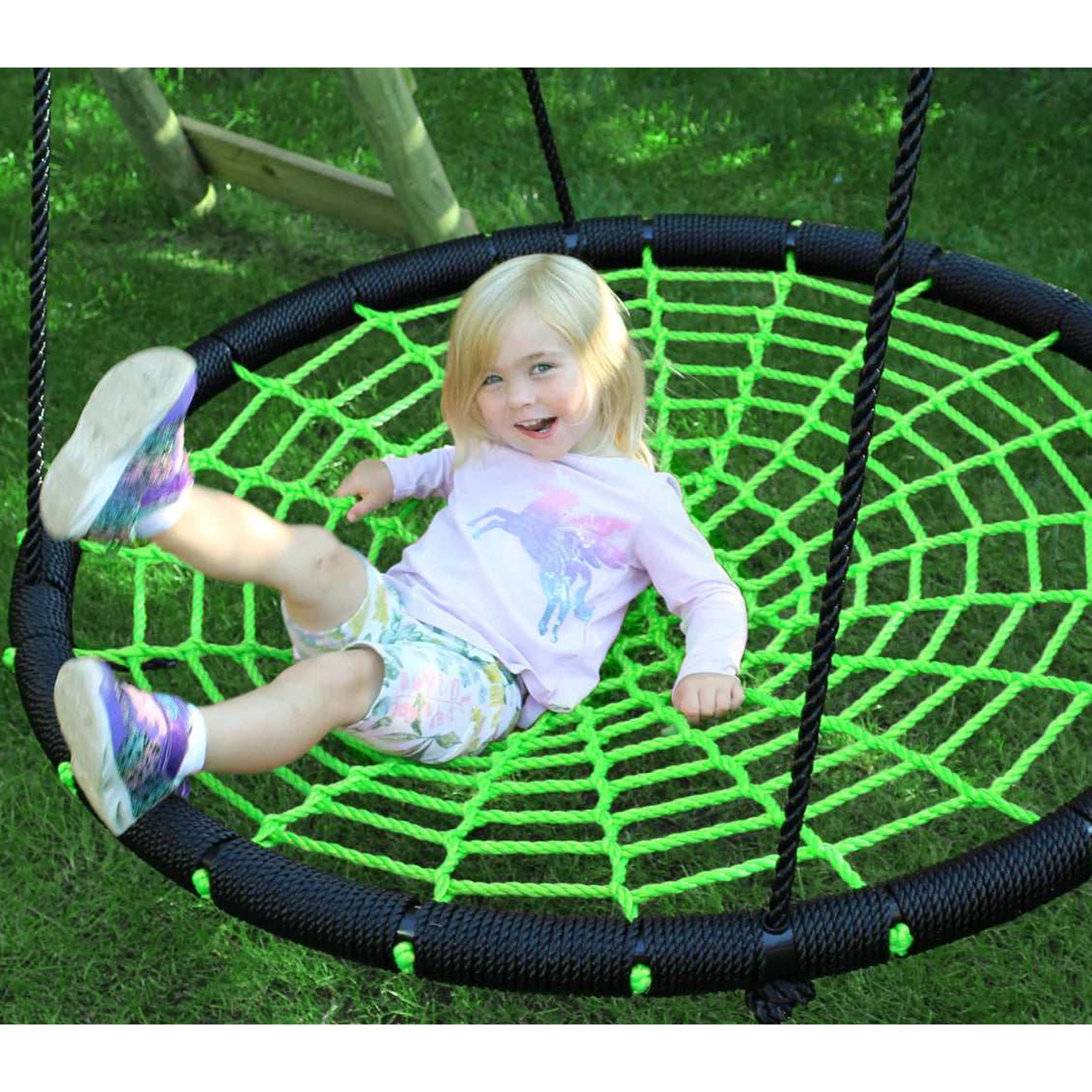 Wild Aussie Wooden Climber & 120cm Nest Swing Set
