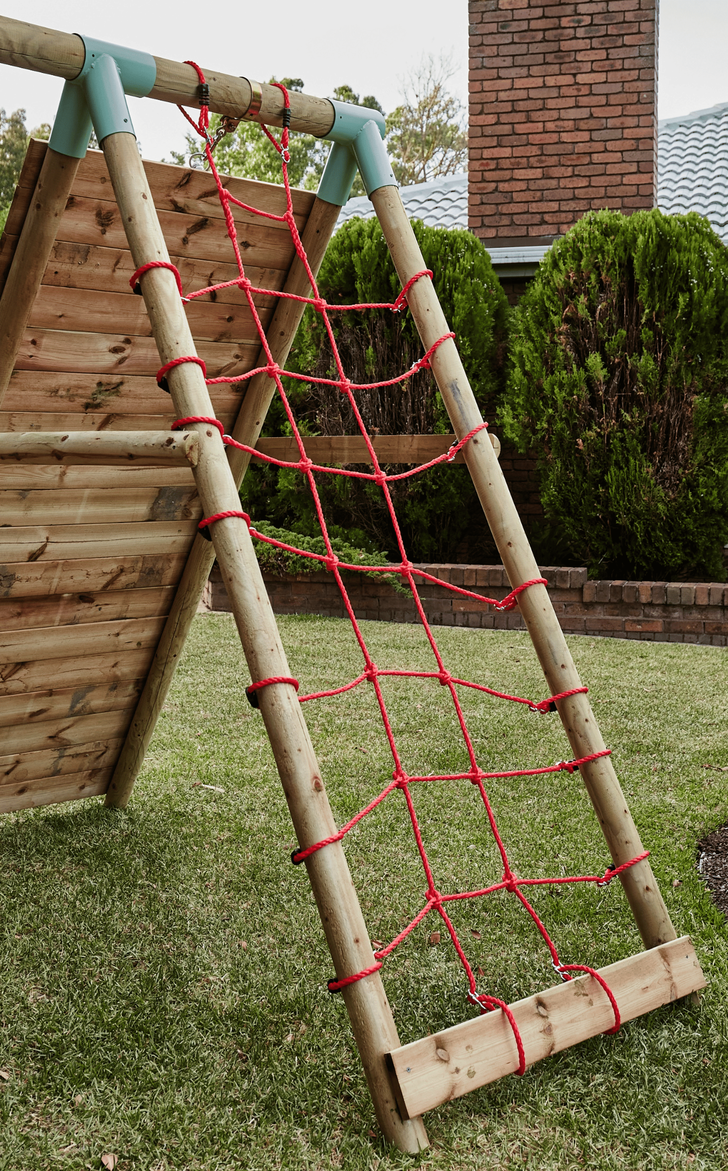 Wild Aussie Wooden Climber Swing Set