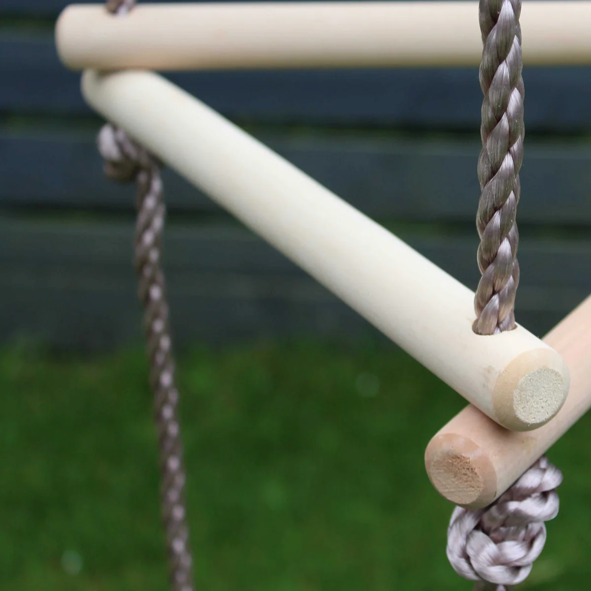 Wild Aussie 3 in 1 Rectangle Wooden Swing Set With Rope & Ladder