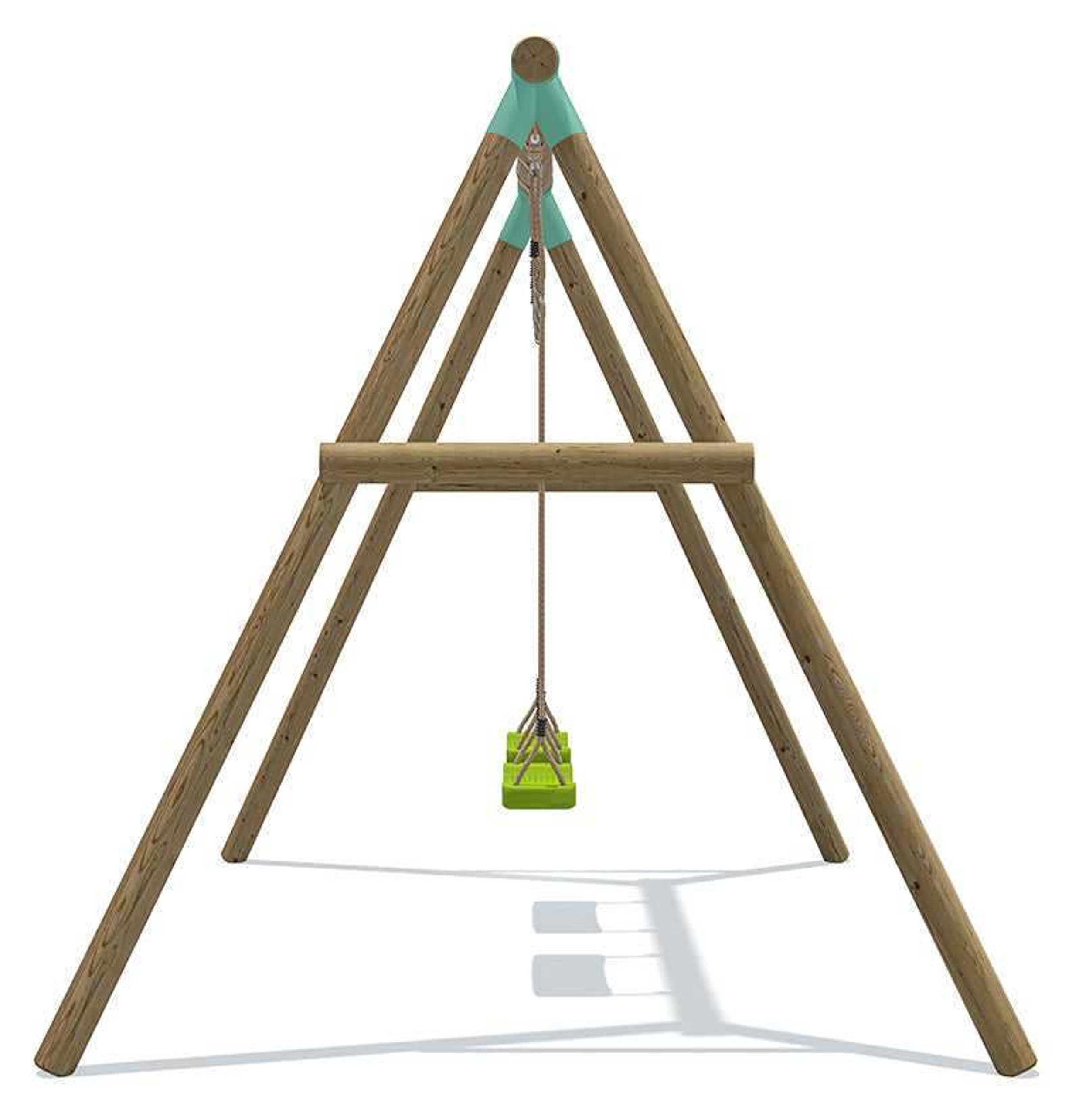 Wild Aussie Double Seat Wooden Swing Set