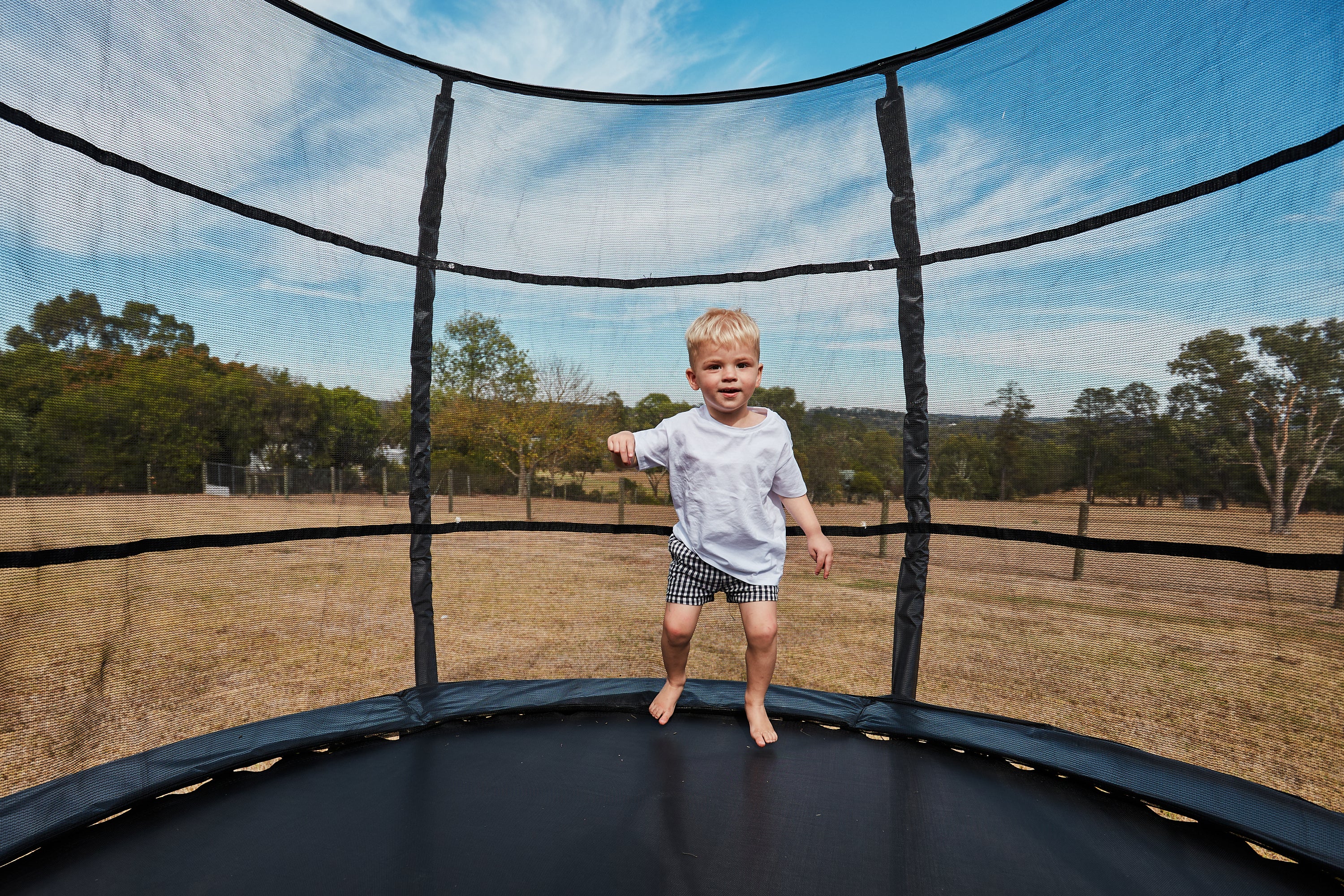 8ft Airborne Trampoline with Access Ladder & Shoe Storage