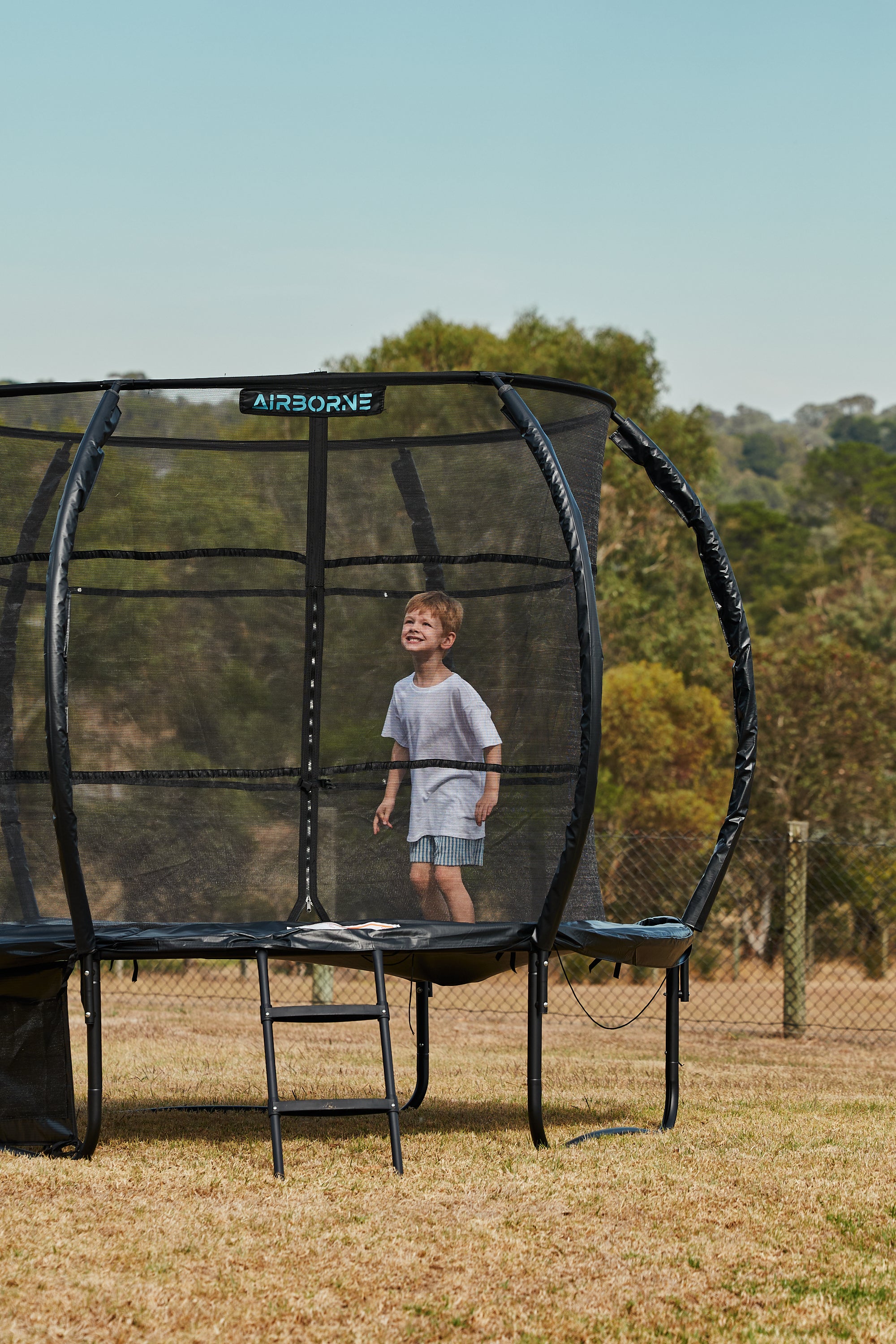 10ft Airborne Trampoline with Access Ladder & Shoe Storage