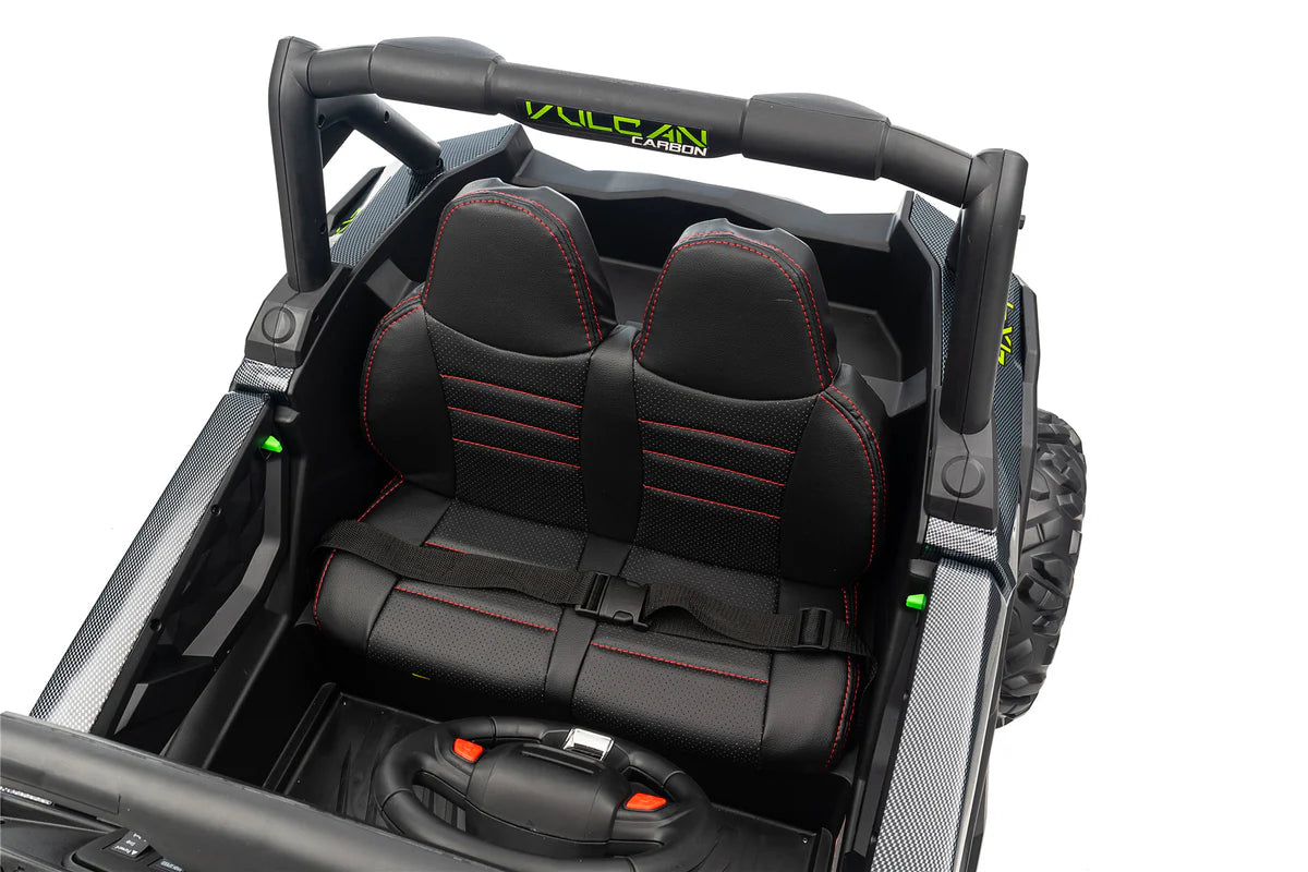 24v Carbon ride on buggy, black and lime green