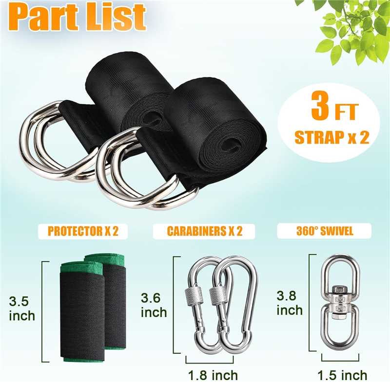 Set of black straps with carabiners and protectors on a light blue background