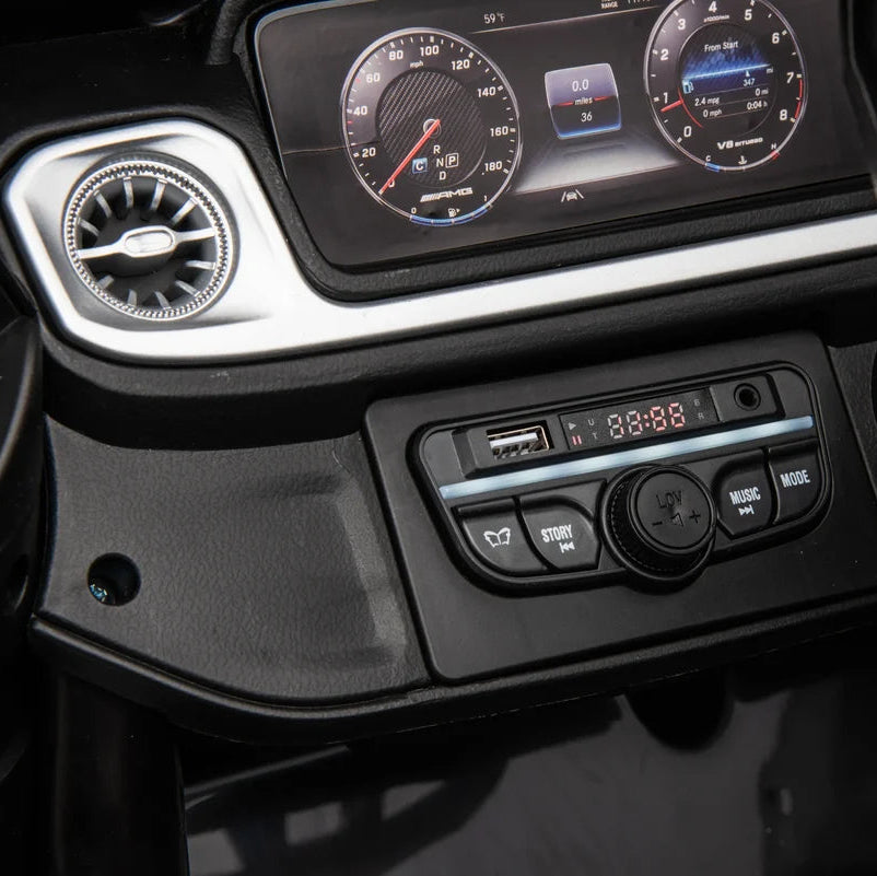 Car dashboard with digital instruments and control panel