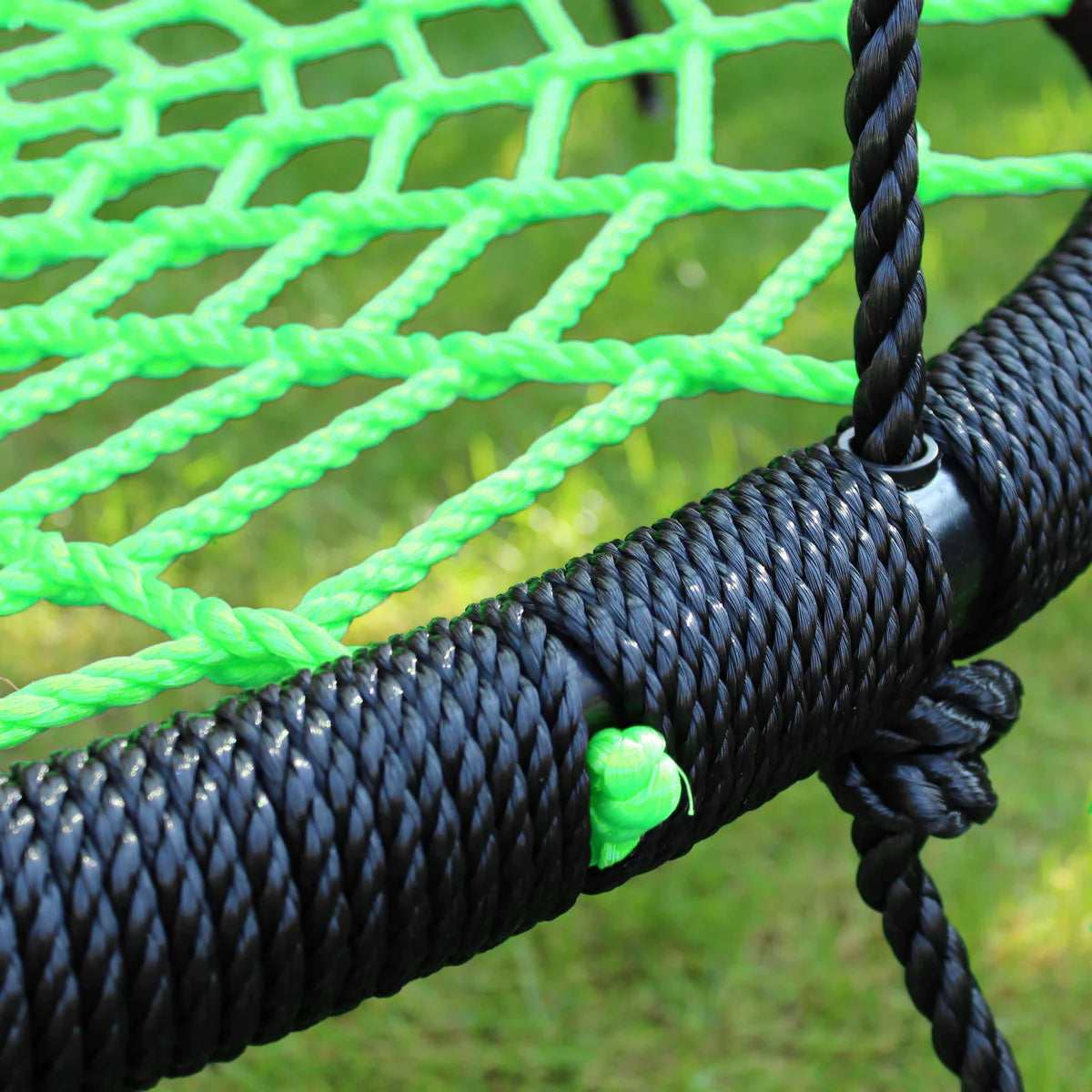 Wild Aussie 3 in 1 Round Nest Wooden Swing Set With Knotted Rope & Ladder