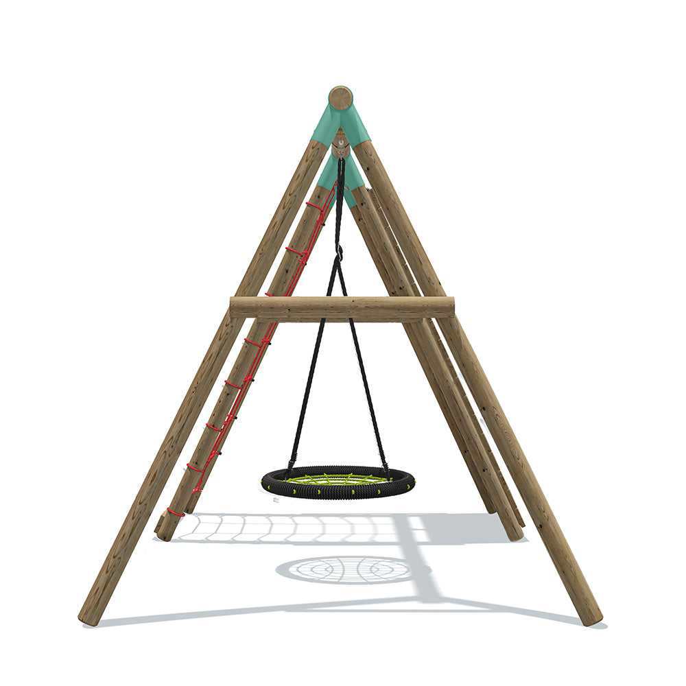 Wild Aussie Wooden Climber & 65cm Nest Swing Set