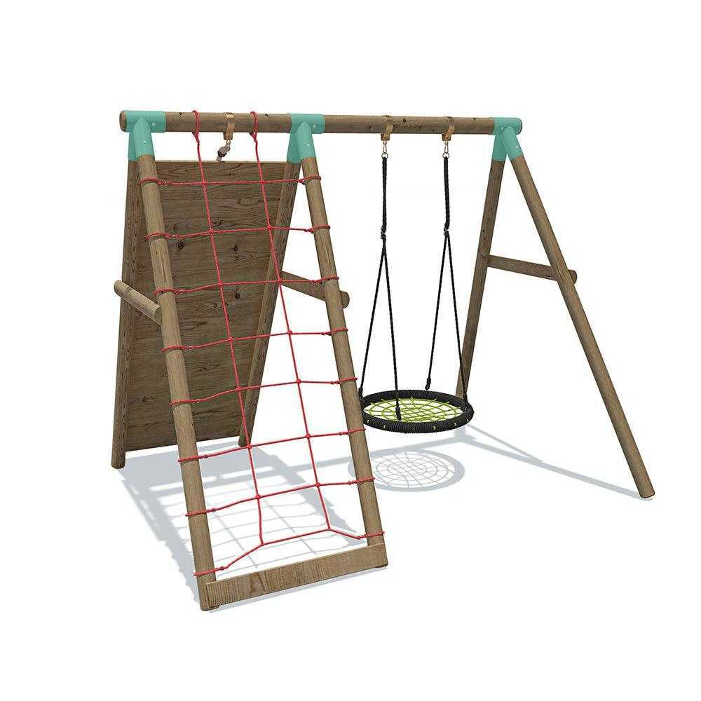 Wild Aussie Wooden Climber & 65cm Nest Swing Set