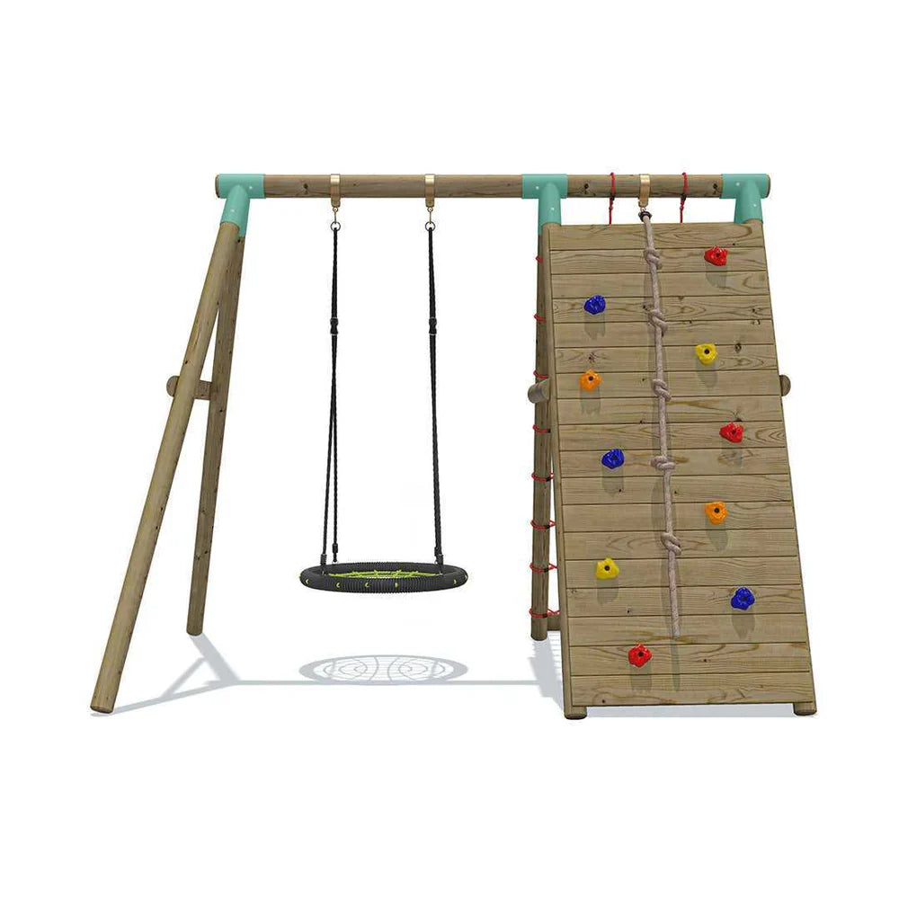 Wild Aussie Wooden Climber & 65cm Nest Swing Set