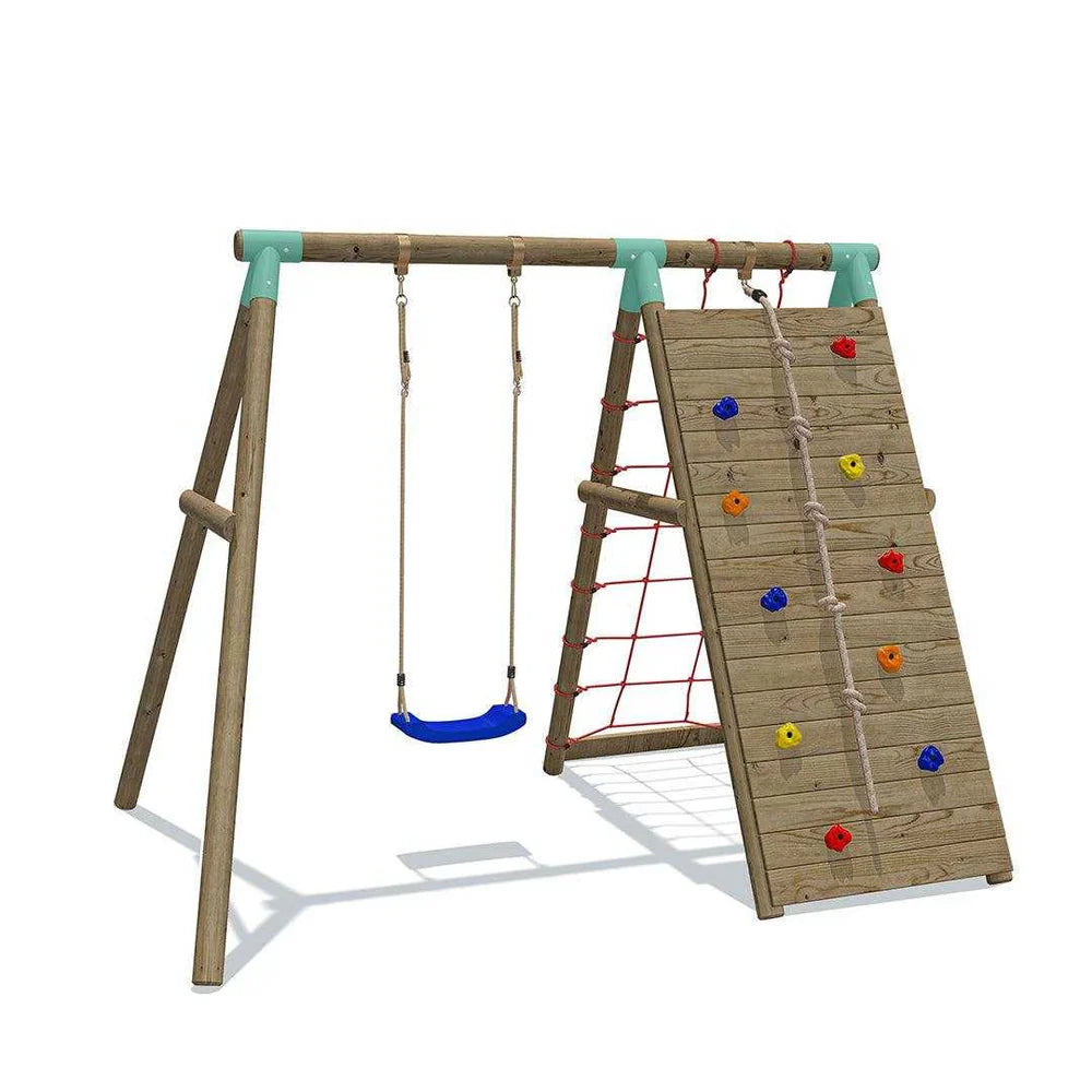 Wild Aussie Wooden Climber Swing Set