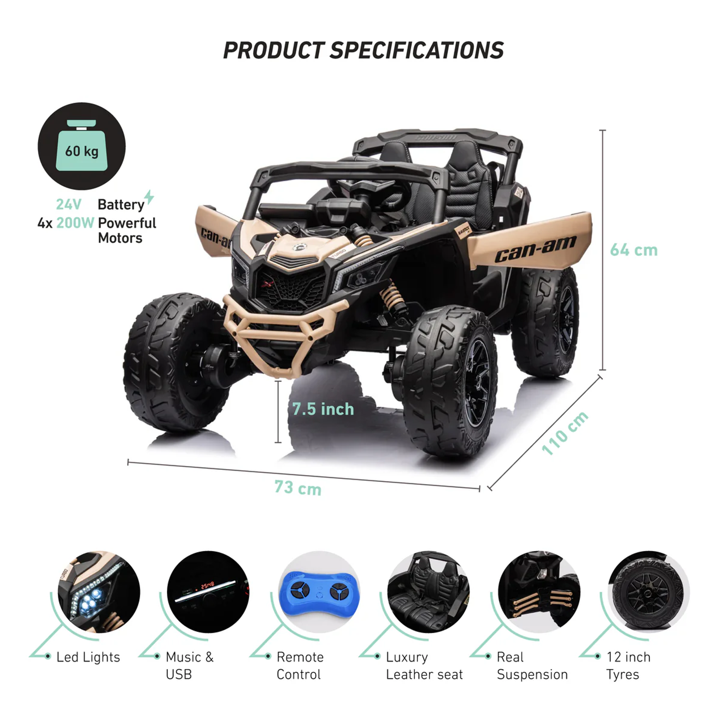 24v Can Am Mini Maverick Licensed Buggy