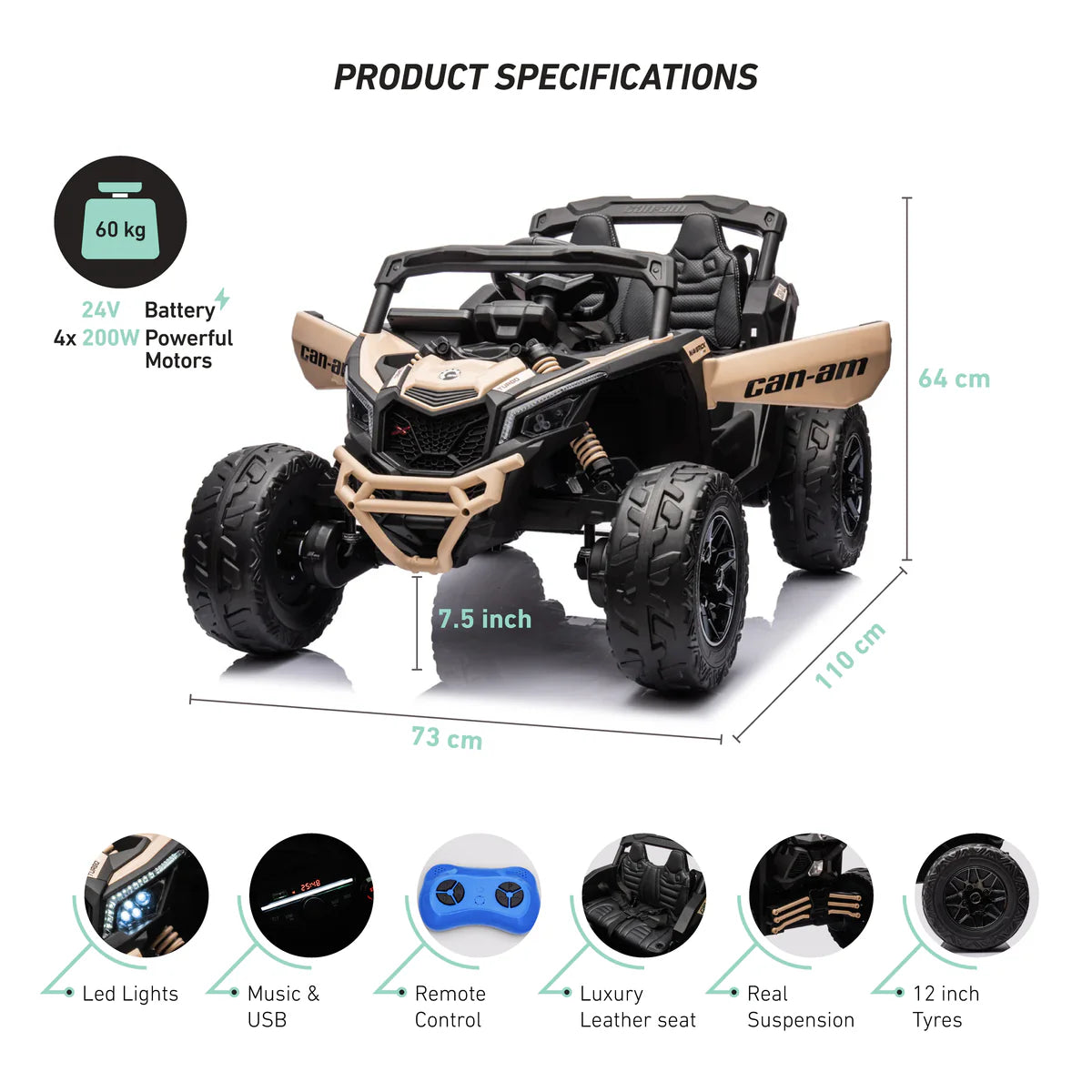 Can-Am Mini kids electric 24v Buggy