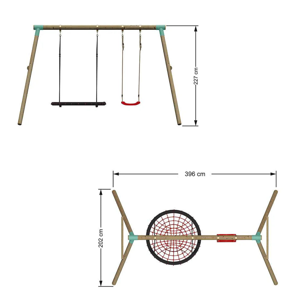 Wild Aussie 120cm Round Nest with Swing Seat