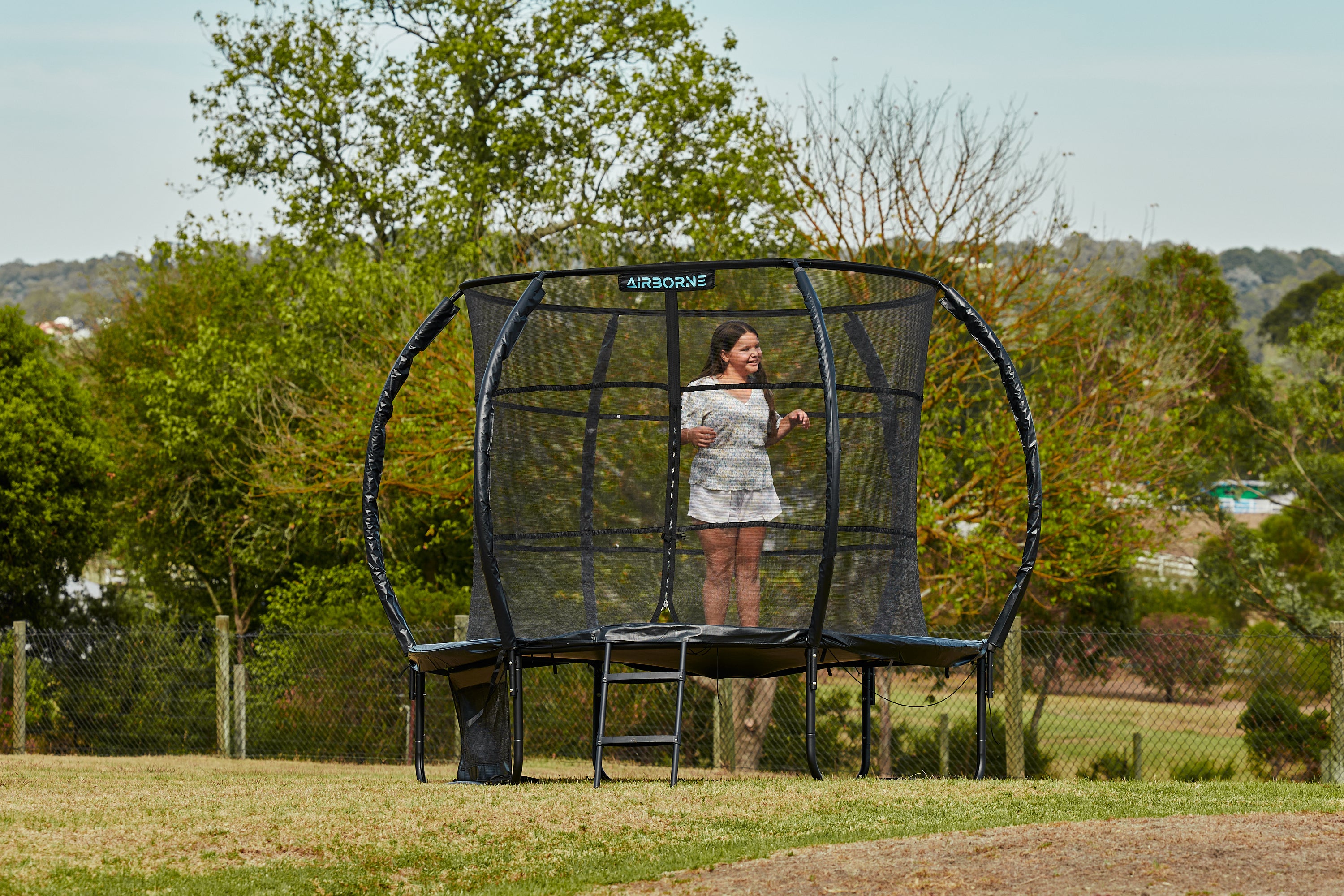 10ft Airborne Trampoline with Access Ladder & Shoe Storage