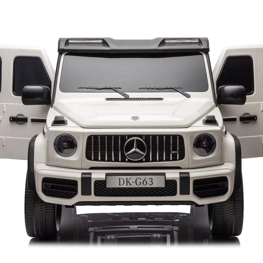 Model of a Mercedes-Benz G-Class SUV on a white background