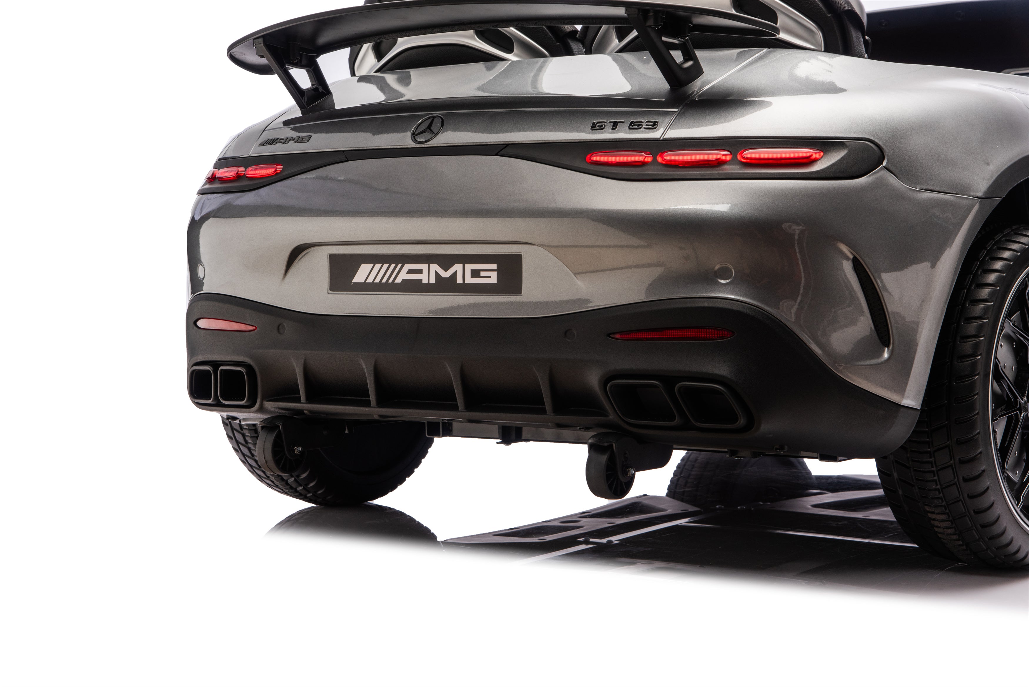 Back view of a Mercedes-AMG car on a white background