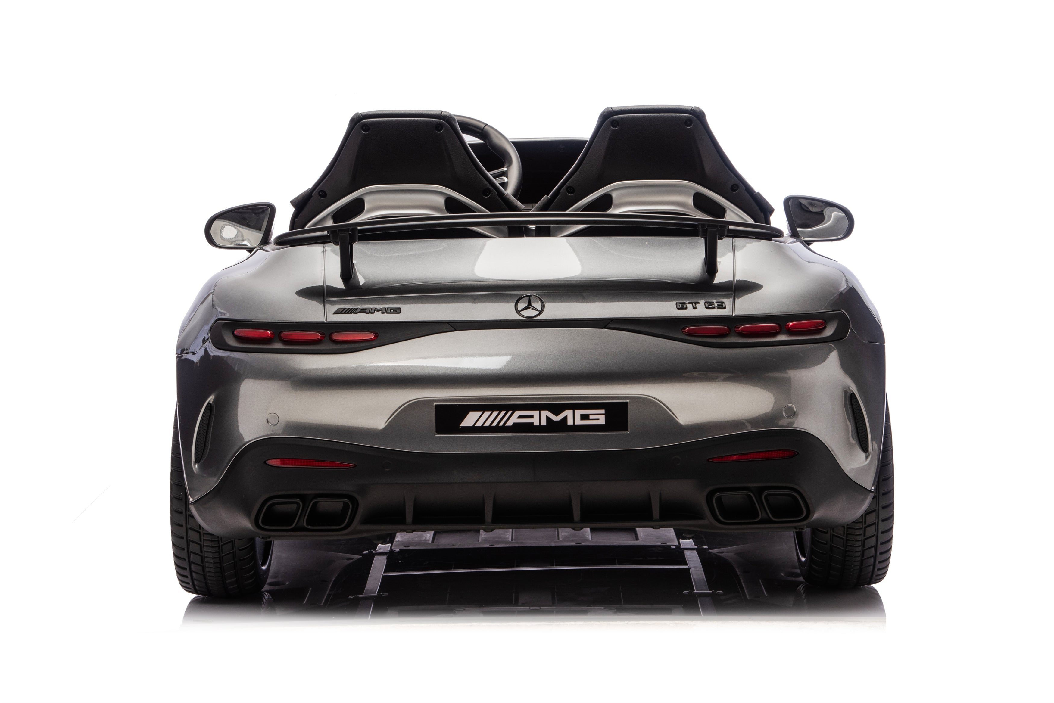 Back view of a Mercedes-AMG car on a white background