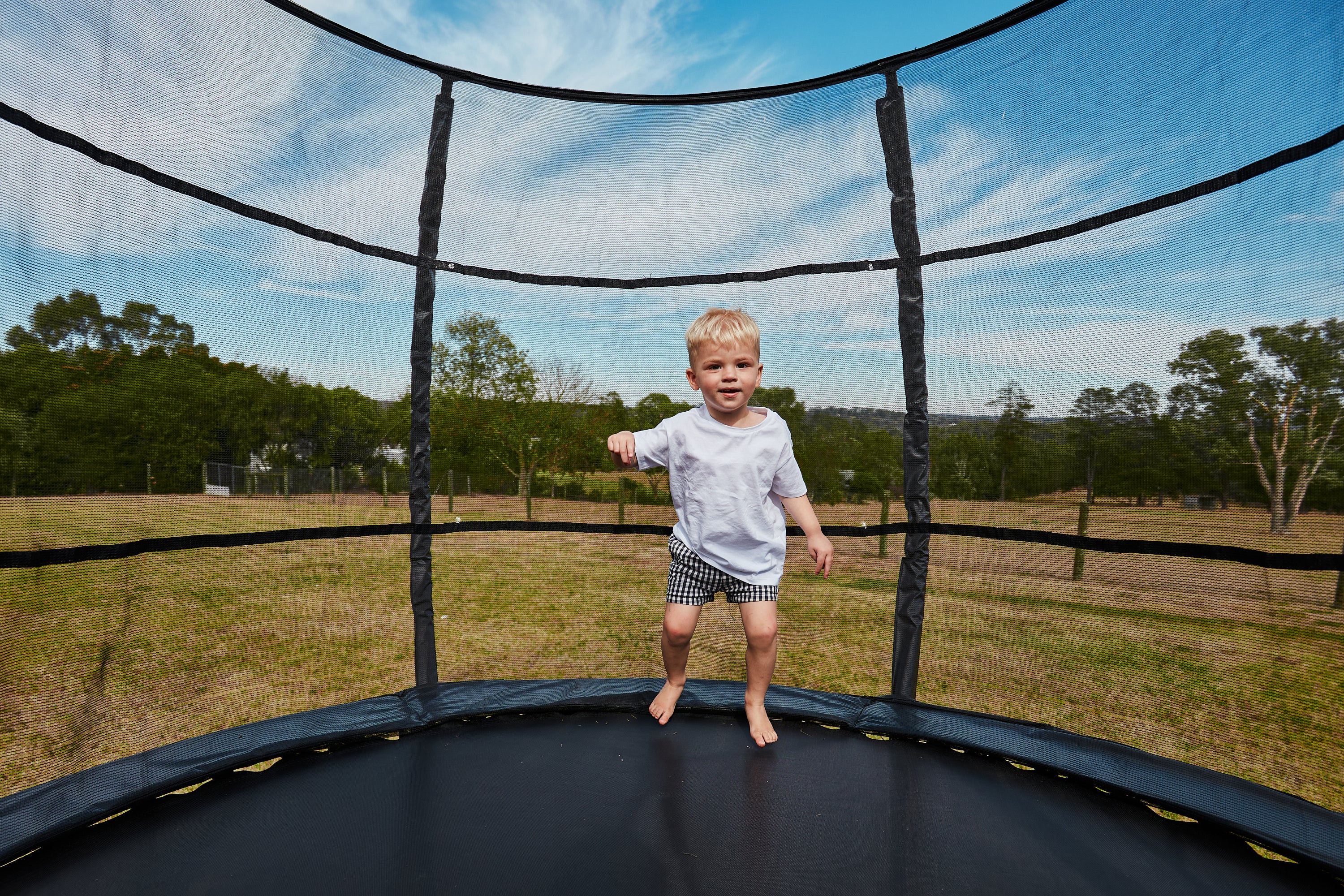8ft Airborne Trampoline with Access Ladder & Shoe Storage