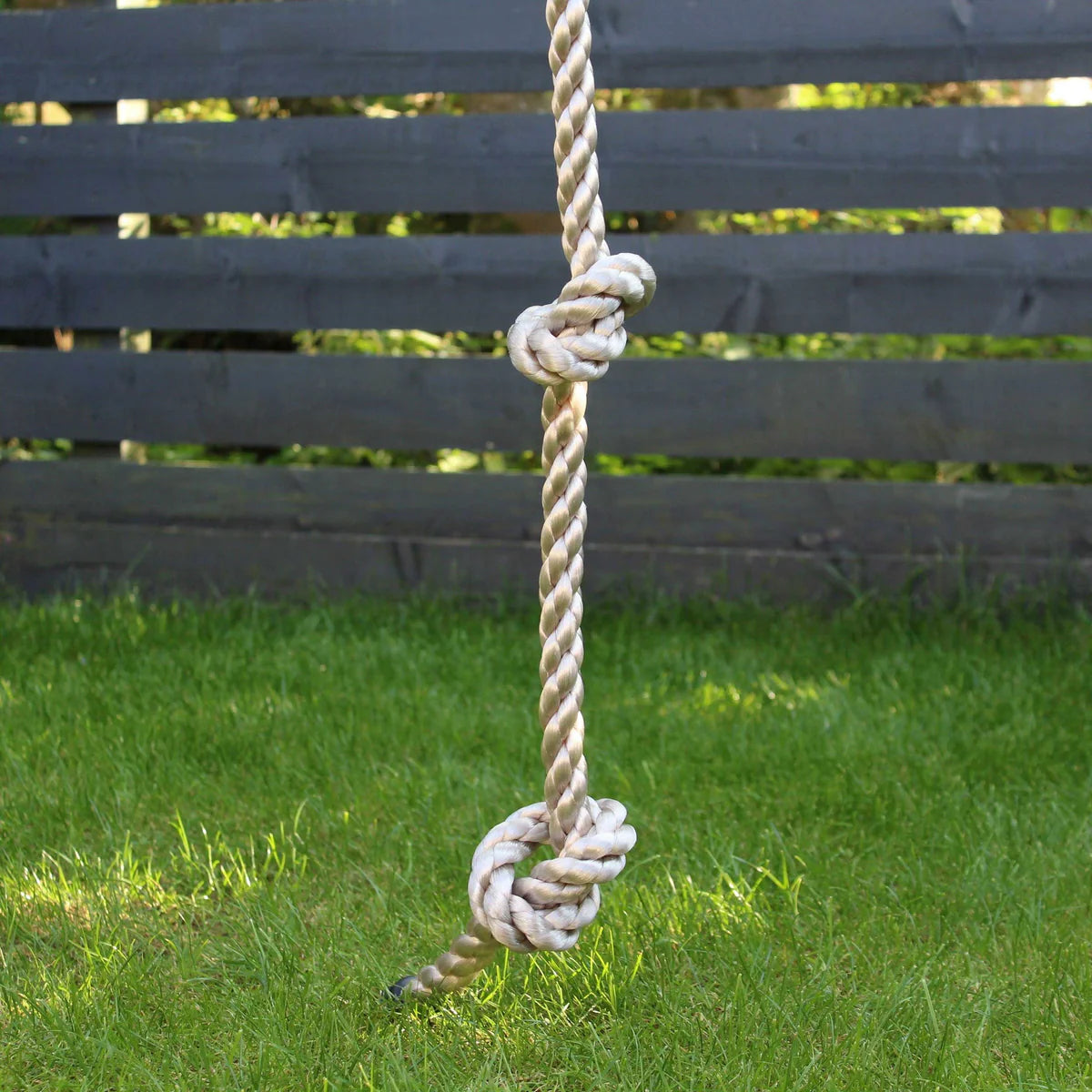 3 in 1 wooden swing set, hanging rope, with yellow, green, blue and red seats