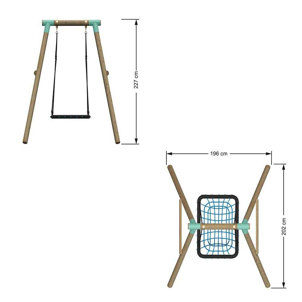 measurements for wooden net swing