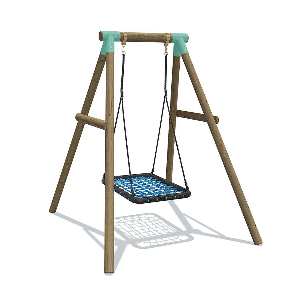 Blue rectangle swing nest seat